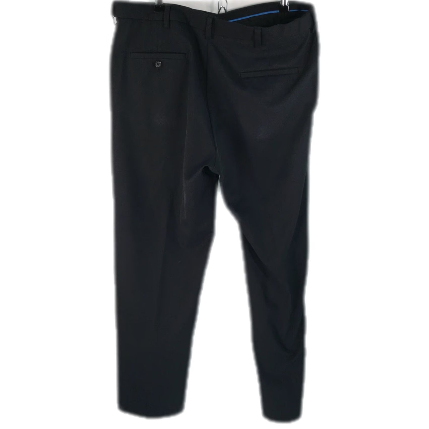 Haggar Haggar Mens Flat Front Straight Casual Black Trouser Dress Pants 36X29 Size US 38 / EU 54 - 2 Thumbnail