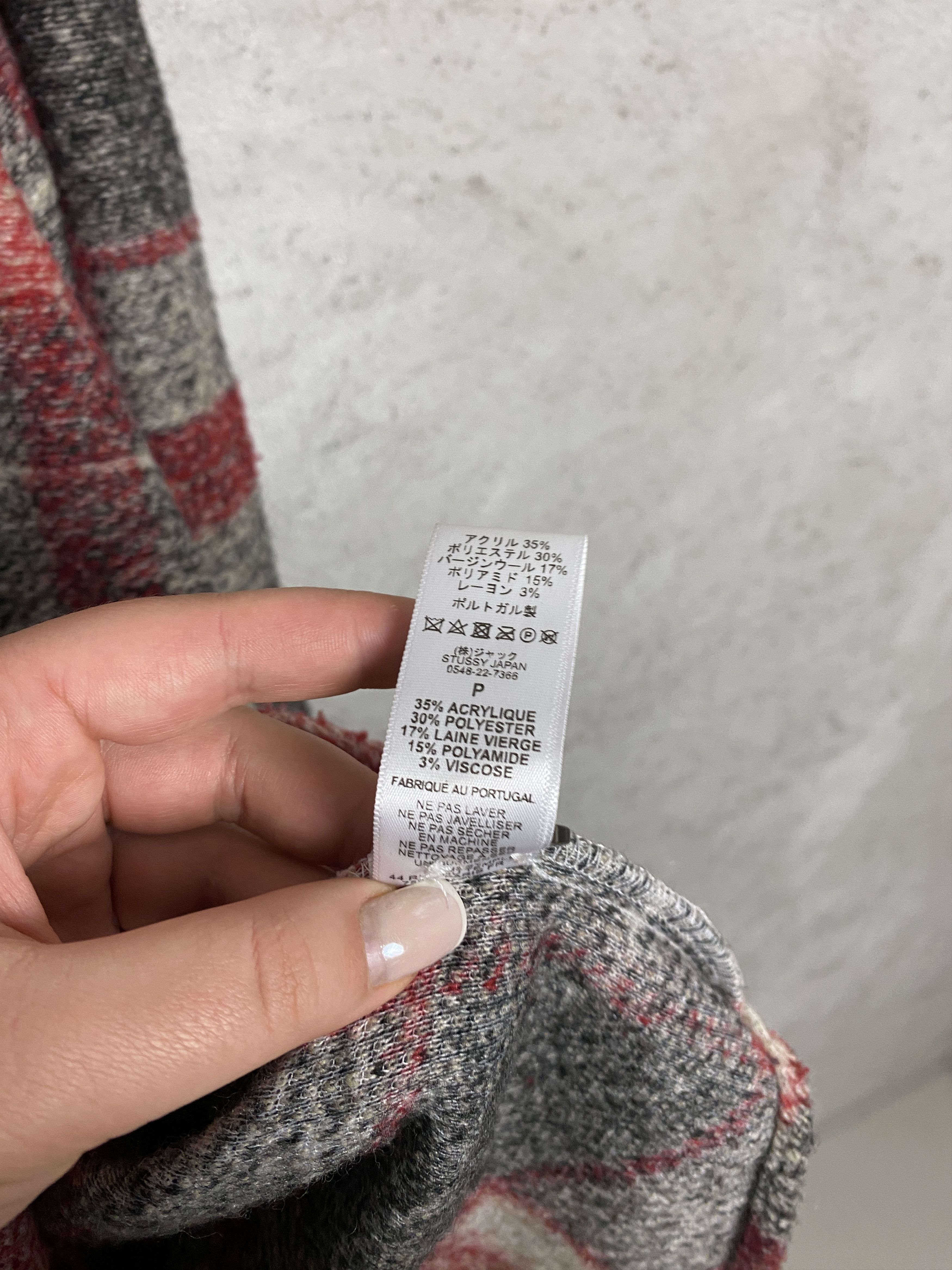 Stussy Stussy plaid knit fleece shirt button ups skate rap Size US S / EU 44-46 / 1 - 5 Thumbnail