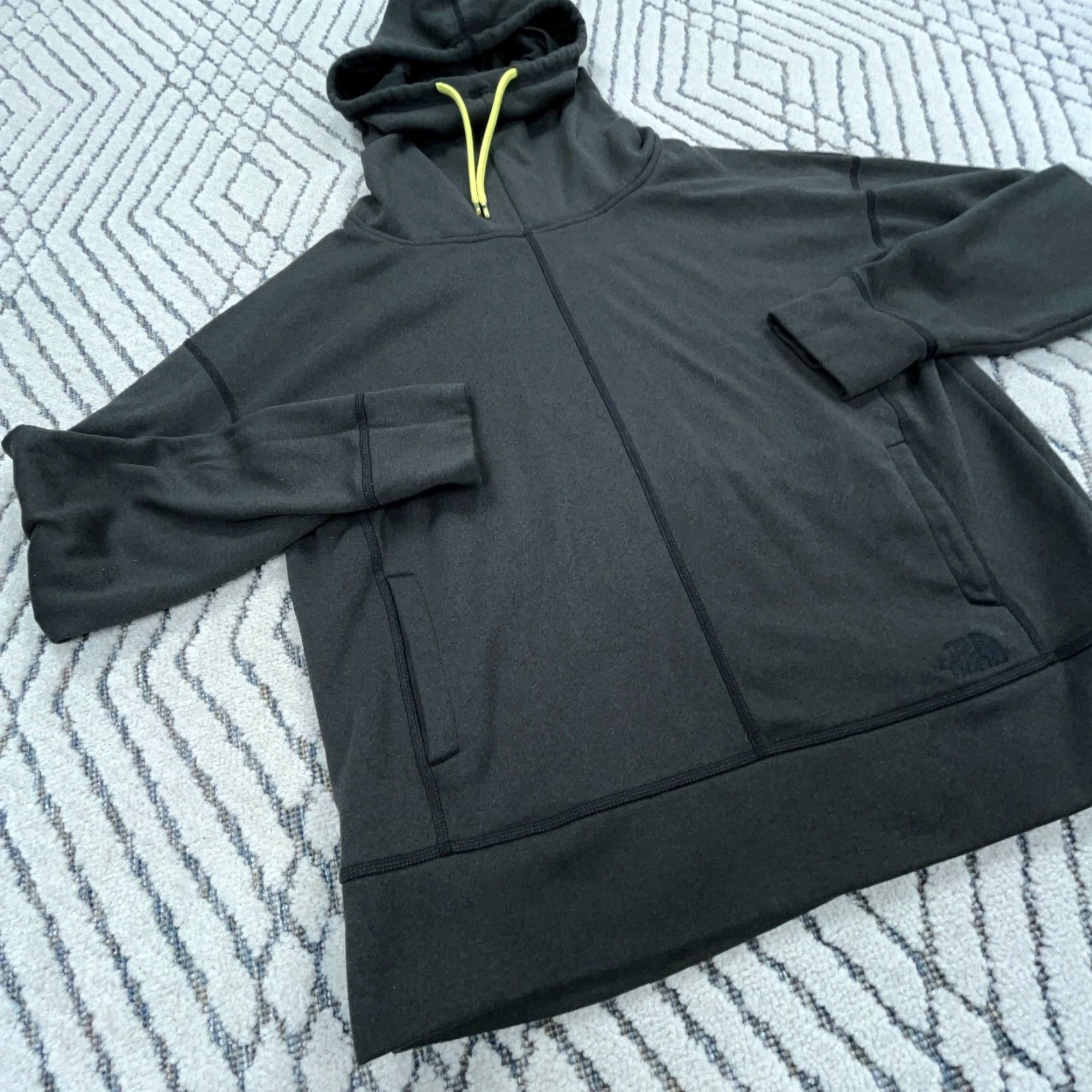 The North Face The North Face Hoodie Women XL Gray Yellow Sweatshirt Funnel Neck Ladies Size XL / US 12-14 / IT 48-50 - 3 Thumbnail