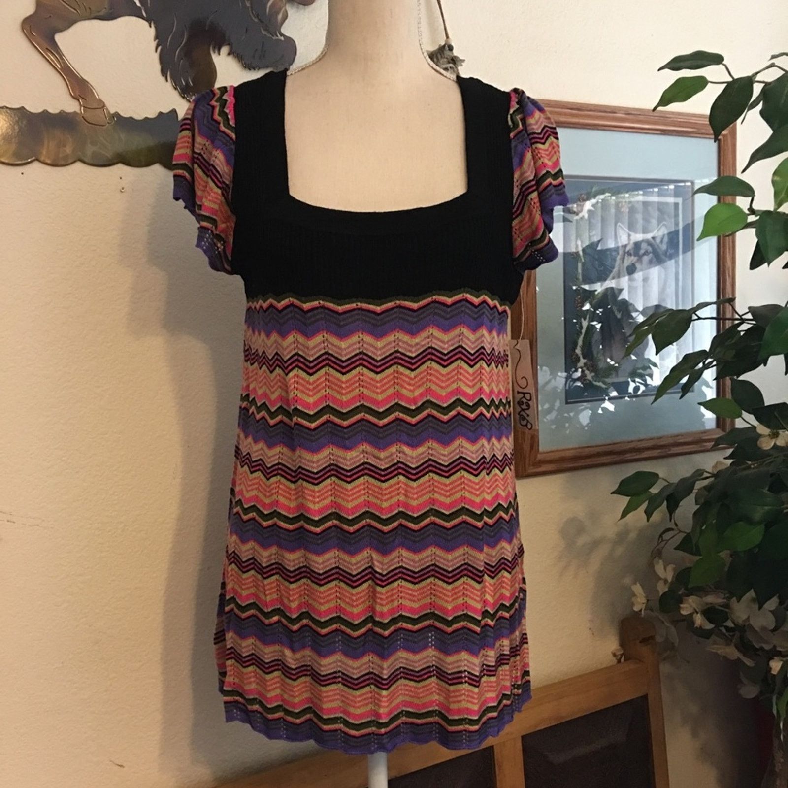 Other RXB Soft chevron design tunic top stretchy NWT L Size L / US 10 / IT 46 - 1 Thumbnail