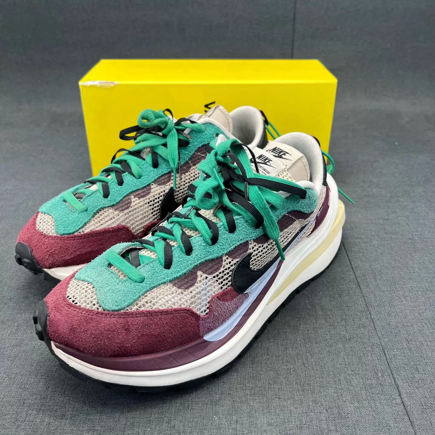 Sacai sacai vaporwaffle burgundy 46 like new original box Size US 13 / EU 46 - 1 Thumbnail