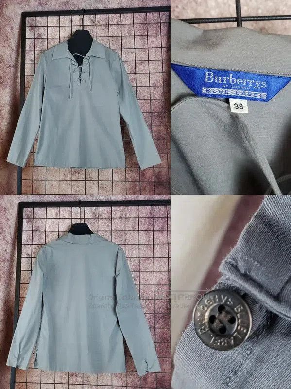 Burberry Burberry Gray Cotton Blend Long Sleeve Shirt. Size M / US 6-8 / IT 42-44 - 2 Thumbnail
