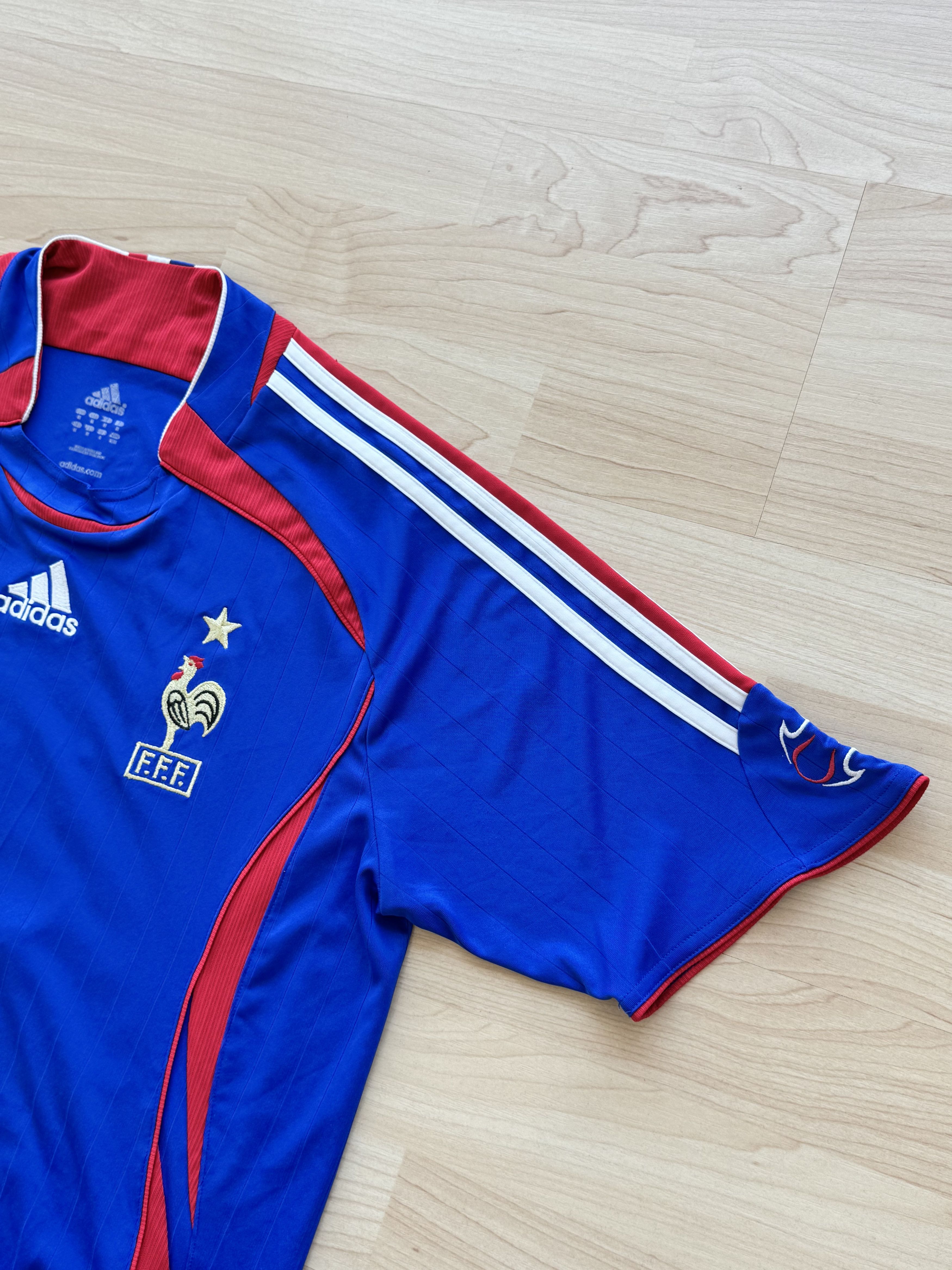 Adidas Football shirt soccer FC France Home 2006/2007 Size US M / EU 48-50 / 2 - 4 Thumbnail