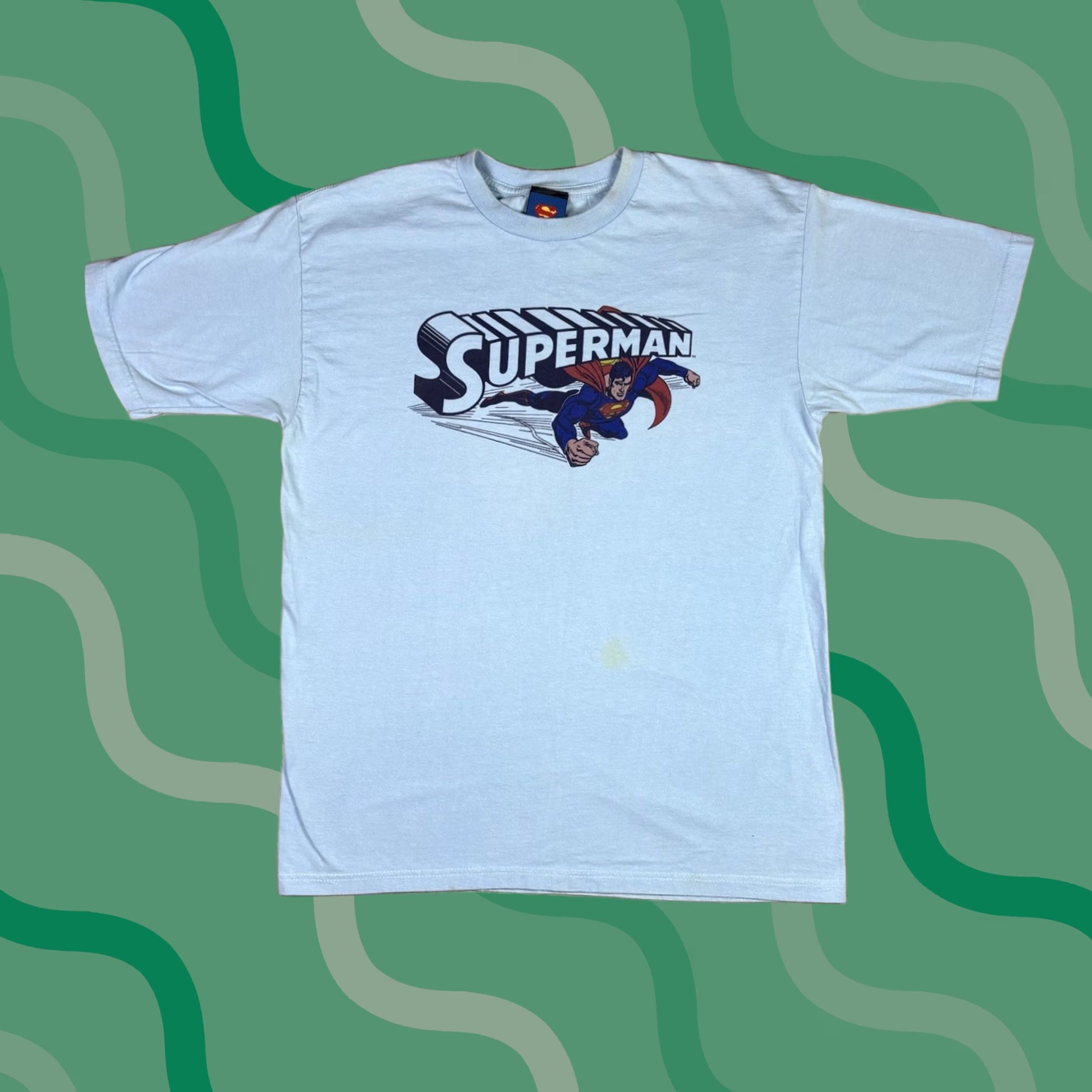 Vintage VINTAGE Superman T Shirt Blue DC Comics Superhero Art Adult Large 2000s Size US L / EU 52-54 / 3 - 1 Thumbnail
