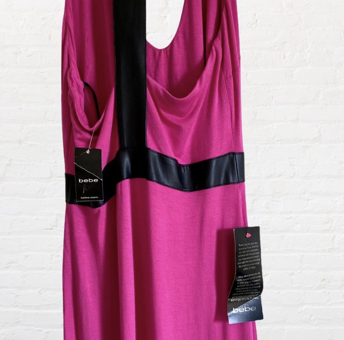 Bebe BEBE HOT PINK HIGH LOW T BACK HALTER DRESS Size S / US 4 / IT 40 - 8 Thumbnail