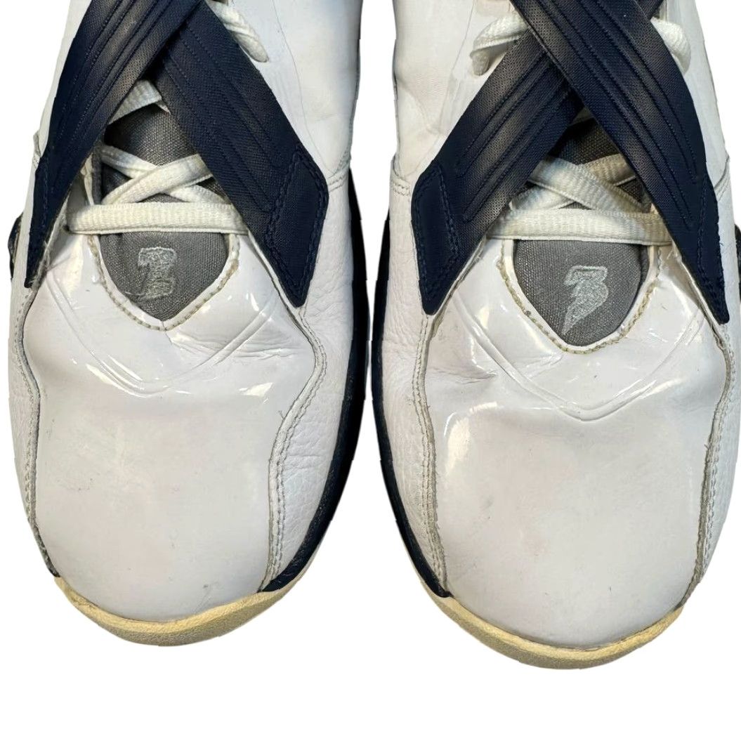 Jordan Brand Nike Air Jordan 8 Retro Men’s 13 Georgetown 2011 White Midnight Navy Basketball Sneaker Size US 13 / EU 46 - 3 Thumbnail