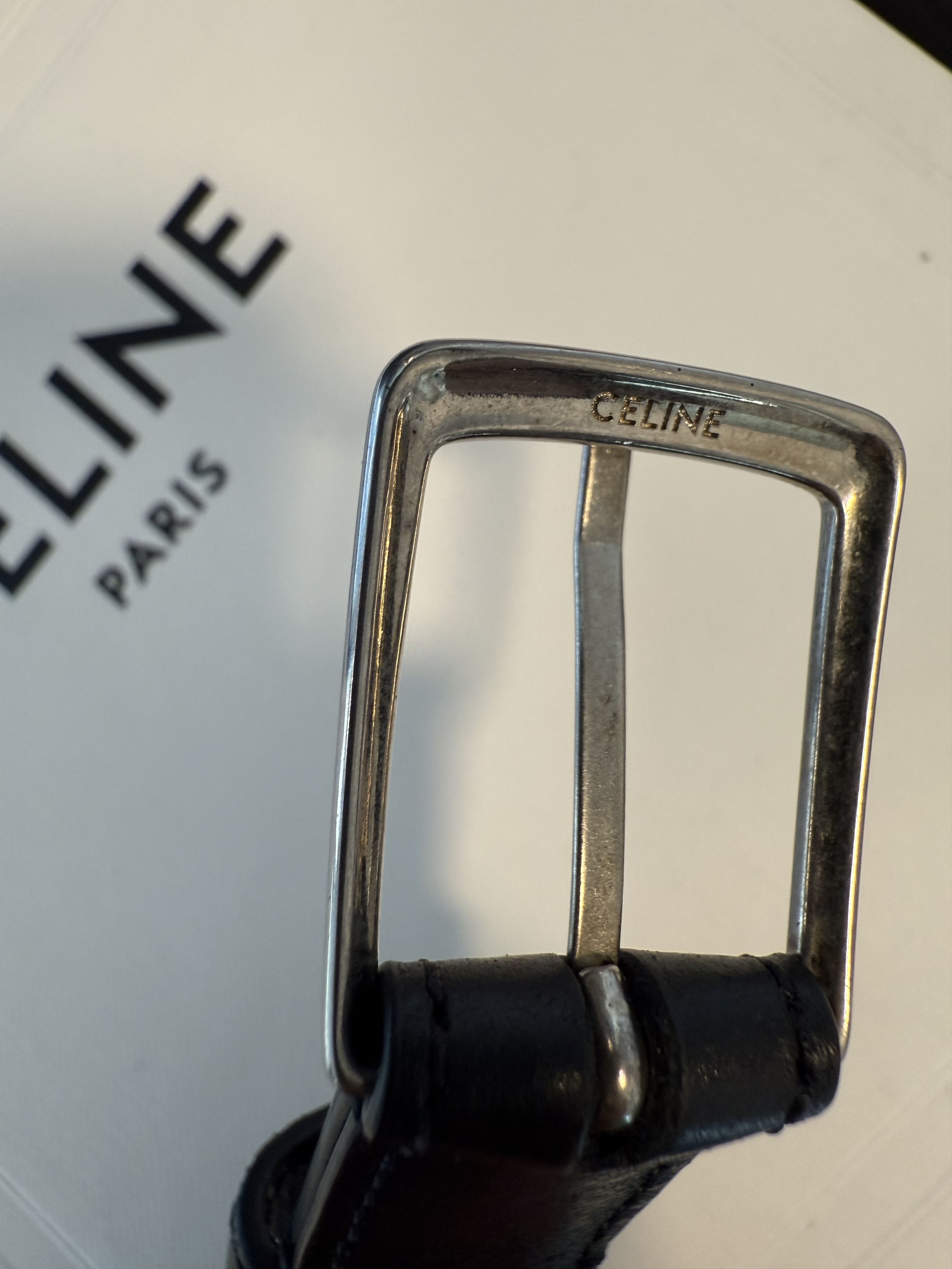 Celine CELINE BC-03 25MM BELT IN TAURILLON LEATHER - 85 Size ONE SIZE - 5 Thumbnail
