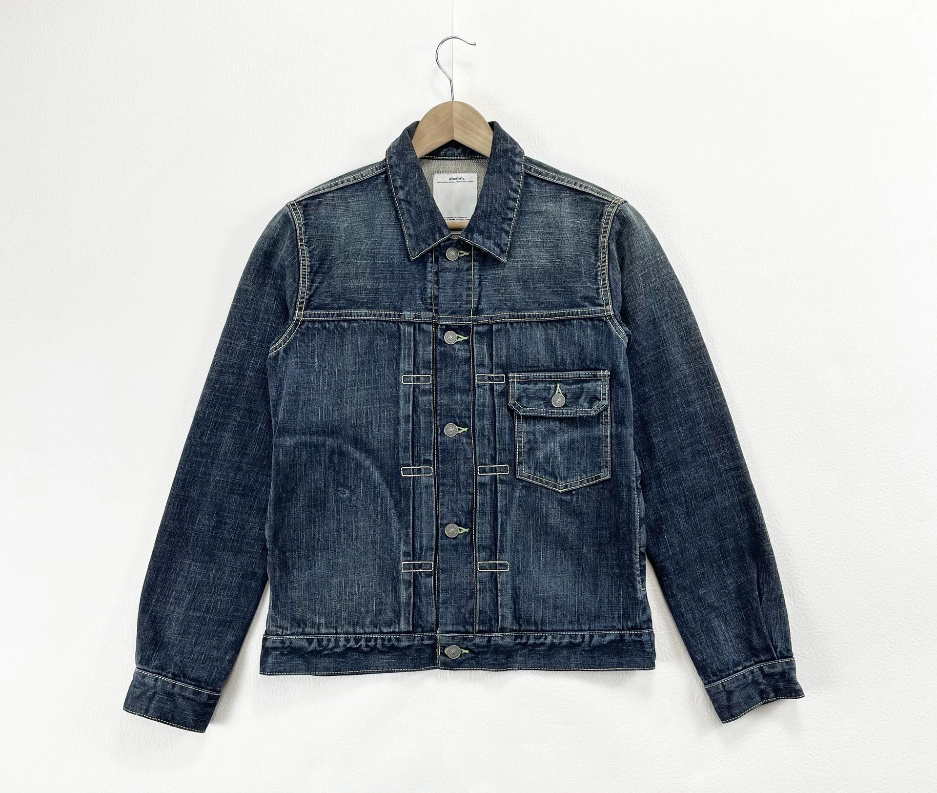 Visvim visvim damaged denim jacket in natural dye Size US M / EU 48-50 / 2 - 1 Thumbnail