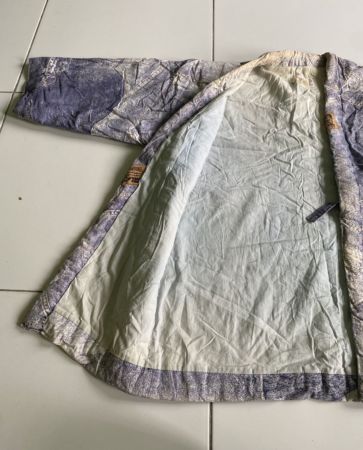 Japanese Brand KIMONO PATCHWORK RAMBO DESIGN DENIM BLUE JACKETS Size US XL / EU 56 / 4 - 8 Thumbnail