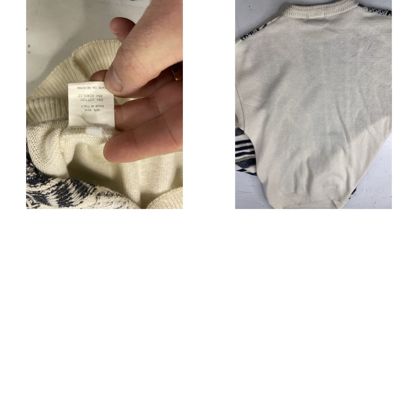 Vintage VINTAGE Mac Hugh Textured 3D Knit Sweater Pullover Mens Large Acrylic Cotton White Pullover Classic University Men Size US L / EU 52-54 / 3 - 8 Thumbnail
