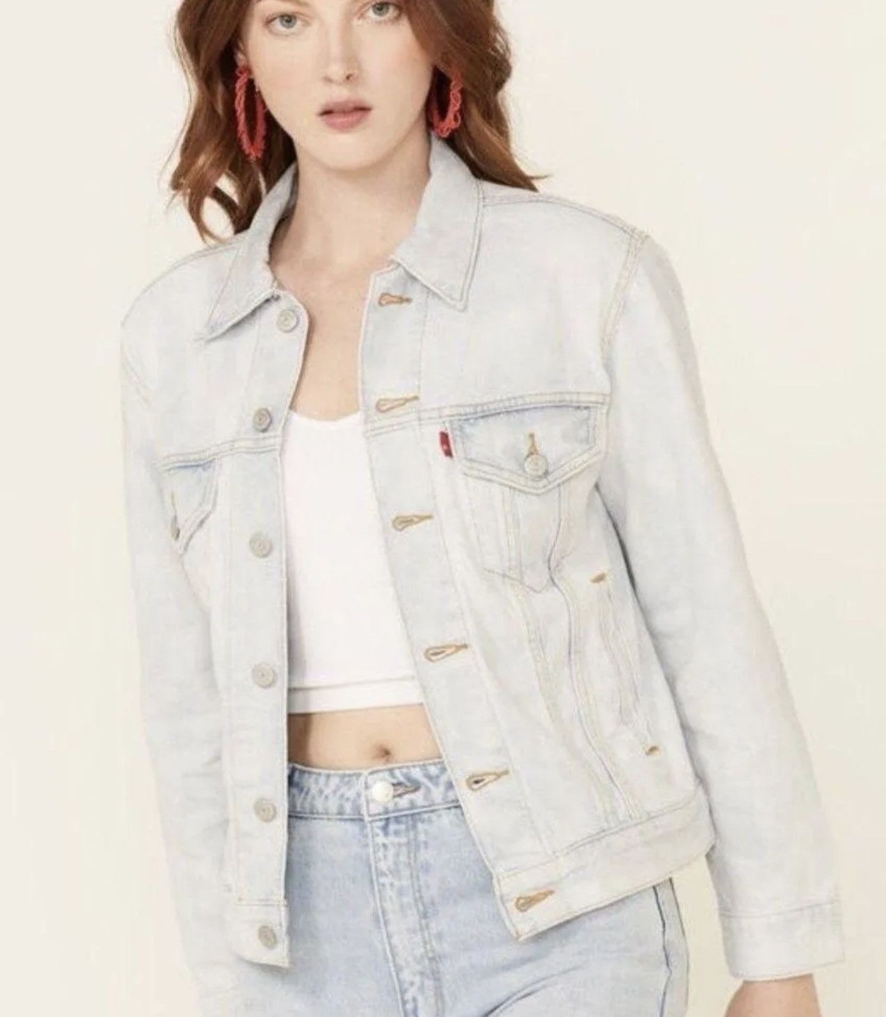 Levi's Levi’s Ladies Ex Boyfriend Tricker Denim Jacket Size L / US 10 / IT 46 - 2 Thumbnail