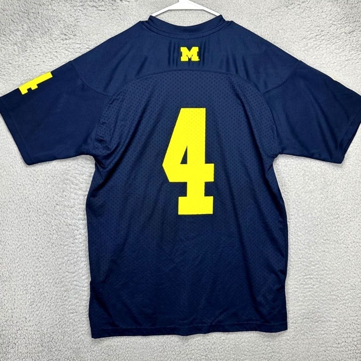 Adidas Adidas Michigan Wolverines Shirt Mens Large Blue Football Jersey V-Neck Athletic Size US L / EU 52-54 / 3 - 3 Thumbnail