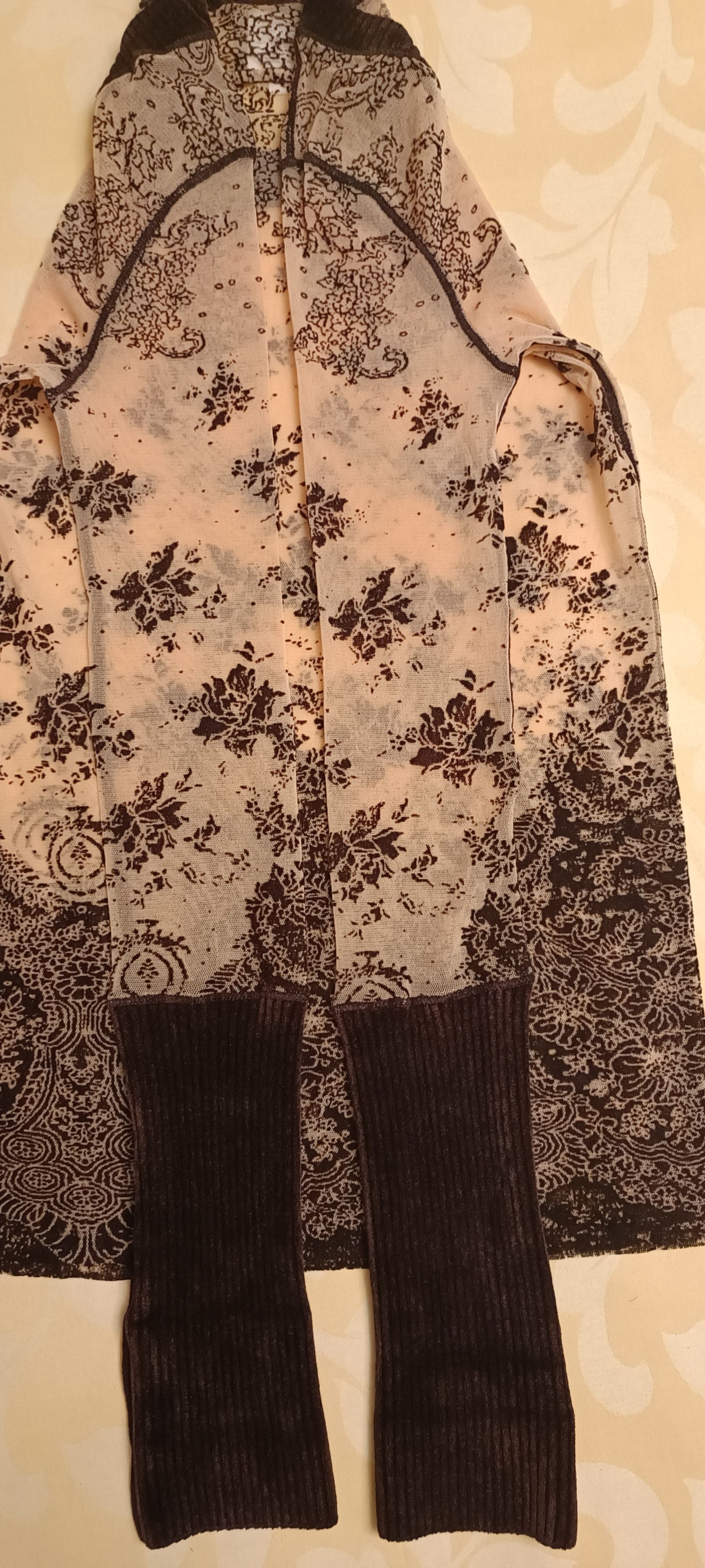 Jean Paul Gaultier Brand new - Nude top with dark brown velvet details Size M / US 6-8 / IT 42-44 - 14 Thumbnail