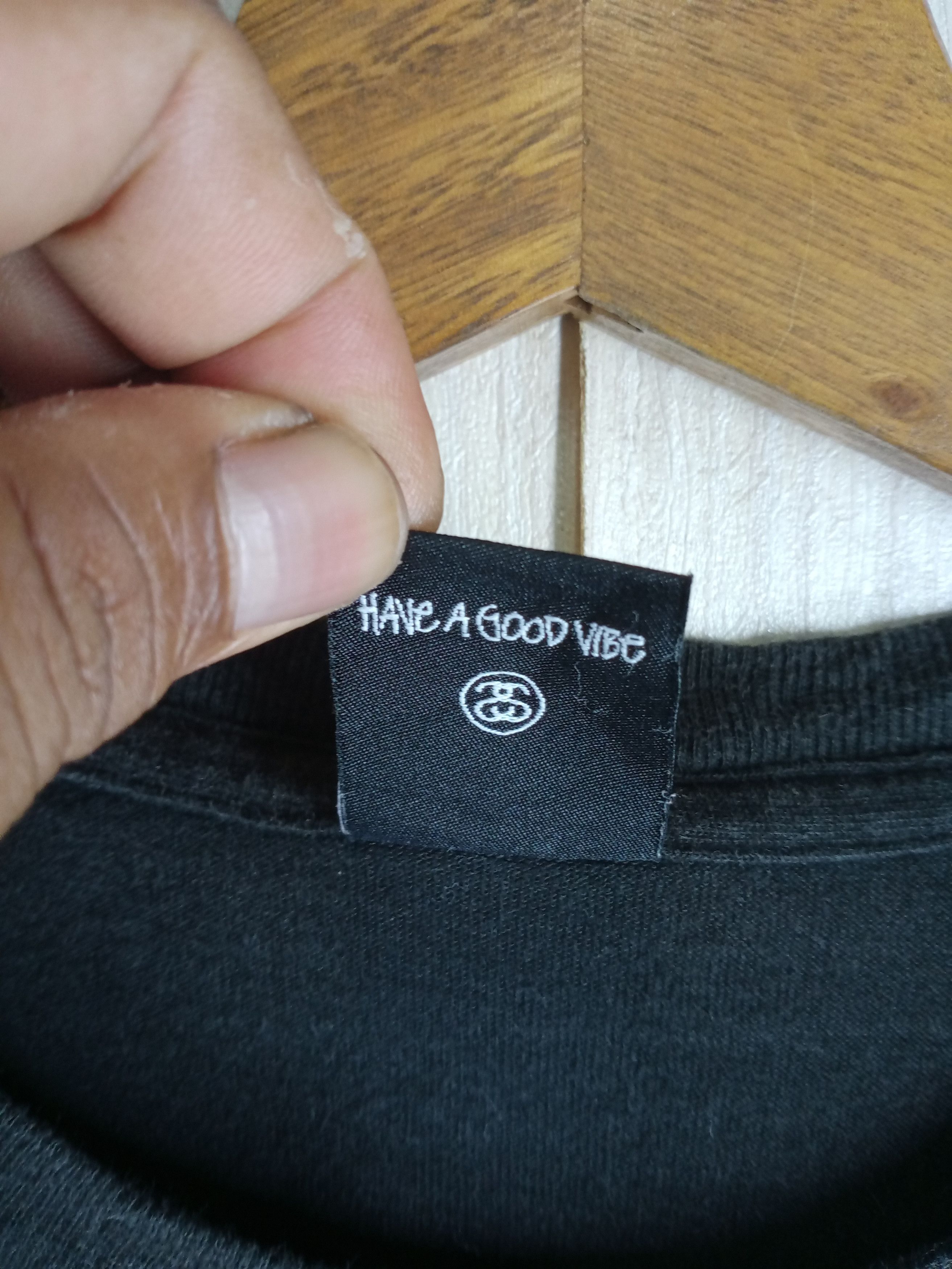Stussy × Vintage Rare Vintage Stussy Split Logo Long Sleeve Tshirt Size US M / EU 48-50 / 2 - 8 Thumbnail