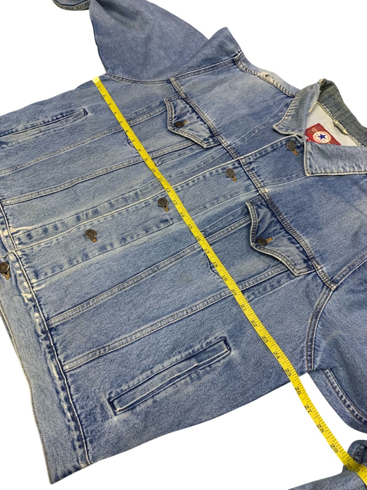 Converse × Vintage Vintage 90's Distressed Converse Jeans Jacket Size US XL / EU 56 / 4 - 12 Thumbnail