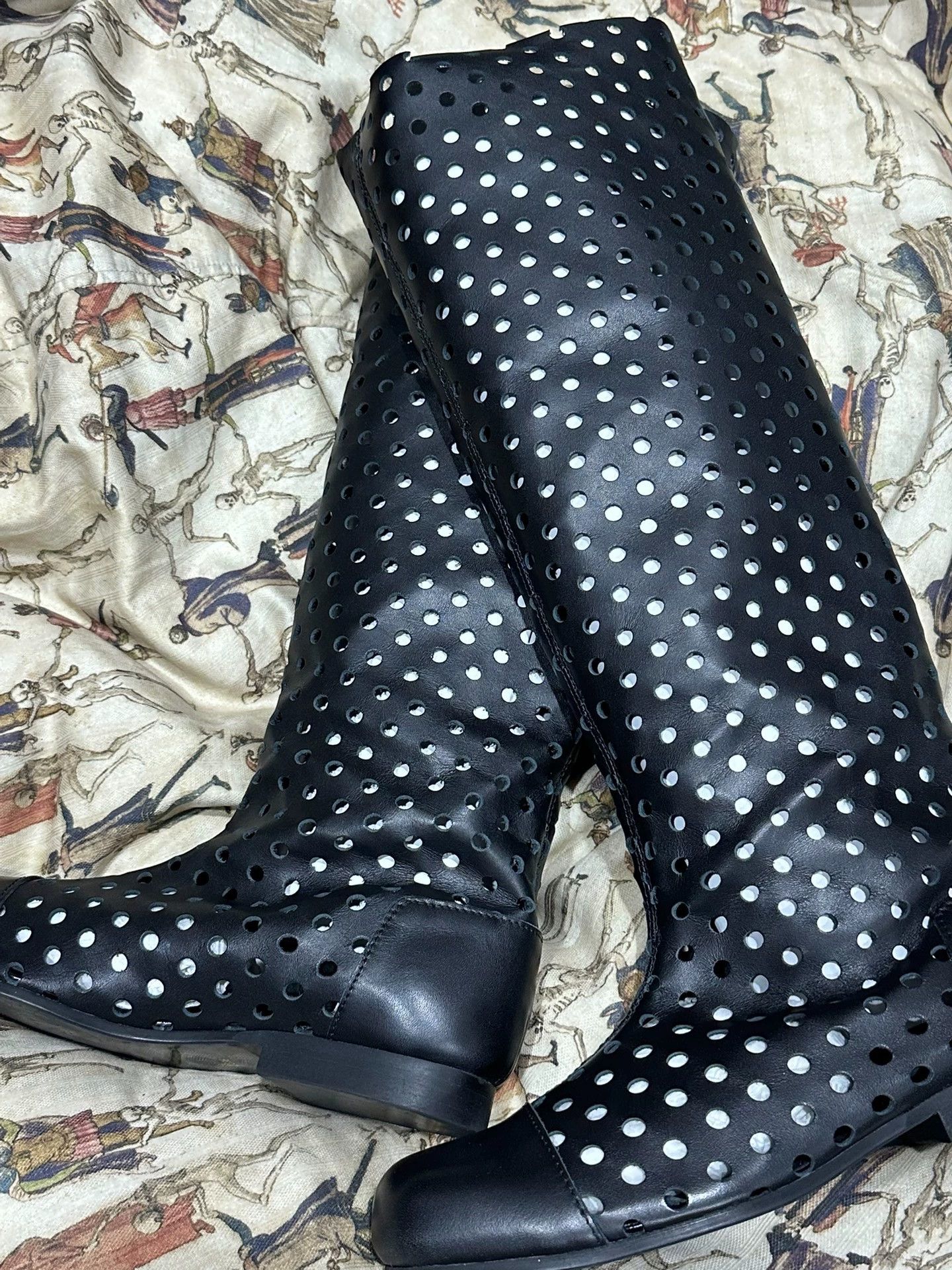 Comme des Garcons CDG 2015ss Blood Rose Runway Riding Boots 23.5 Box Size US 6.5 / IT 36.5 - 1 Thumbnail