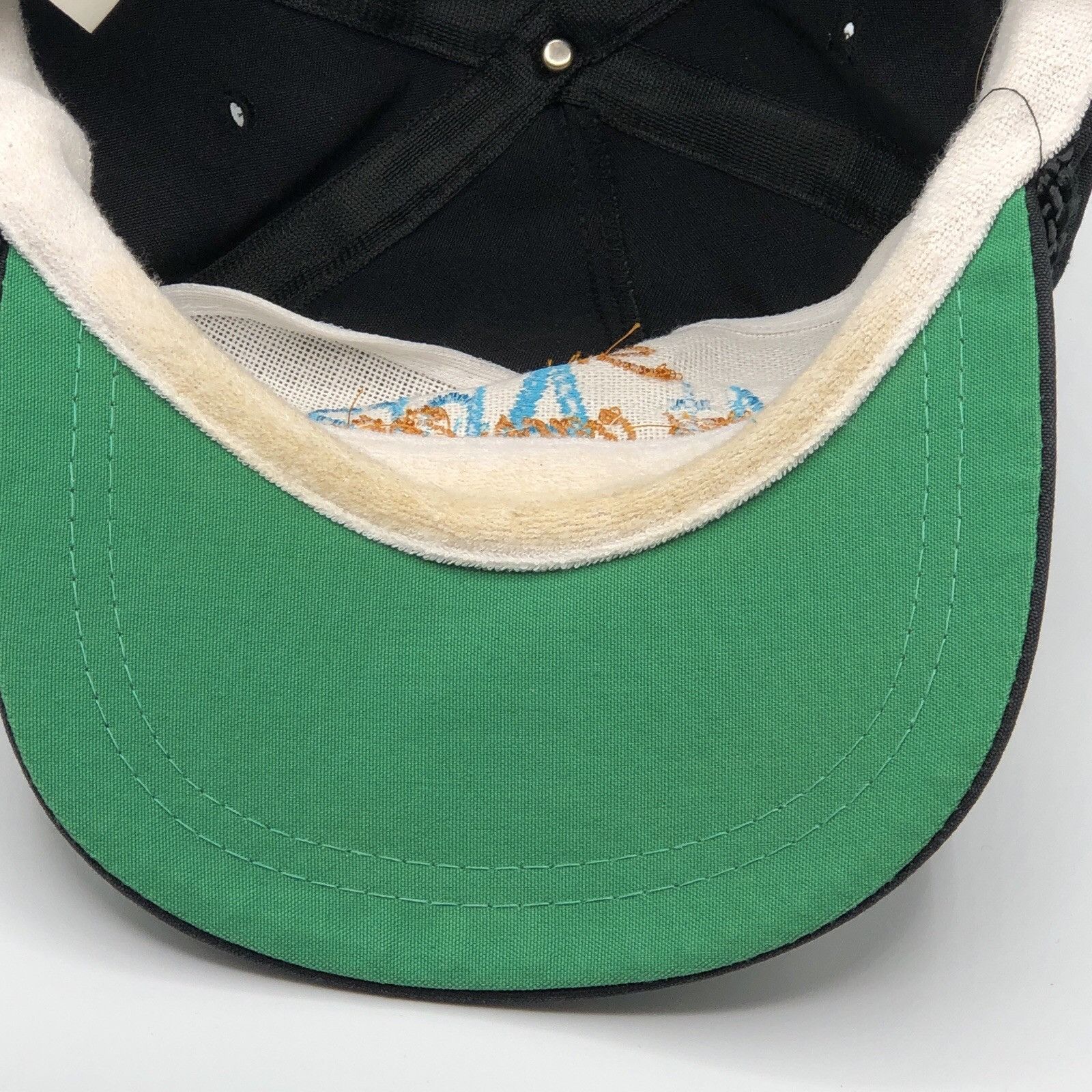 Vintage Vintage Ski Mt Abrom Black Rope Hat Leather Strapback Size ONE SIZE - 10 Thumbnail