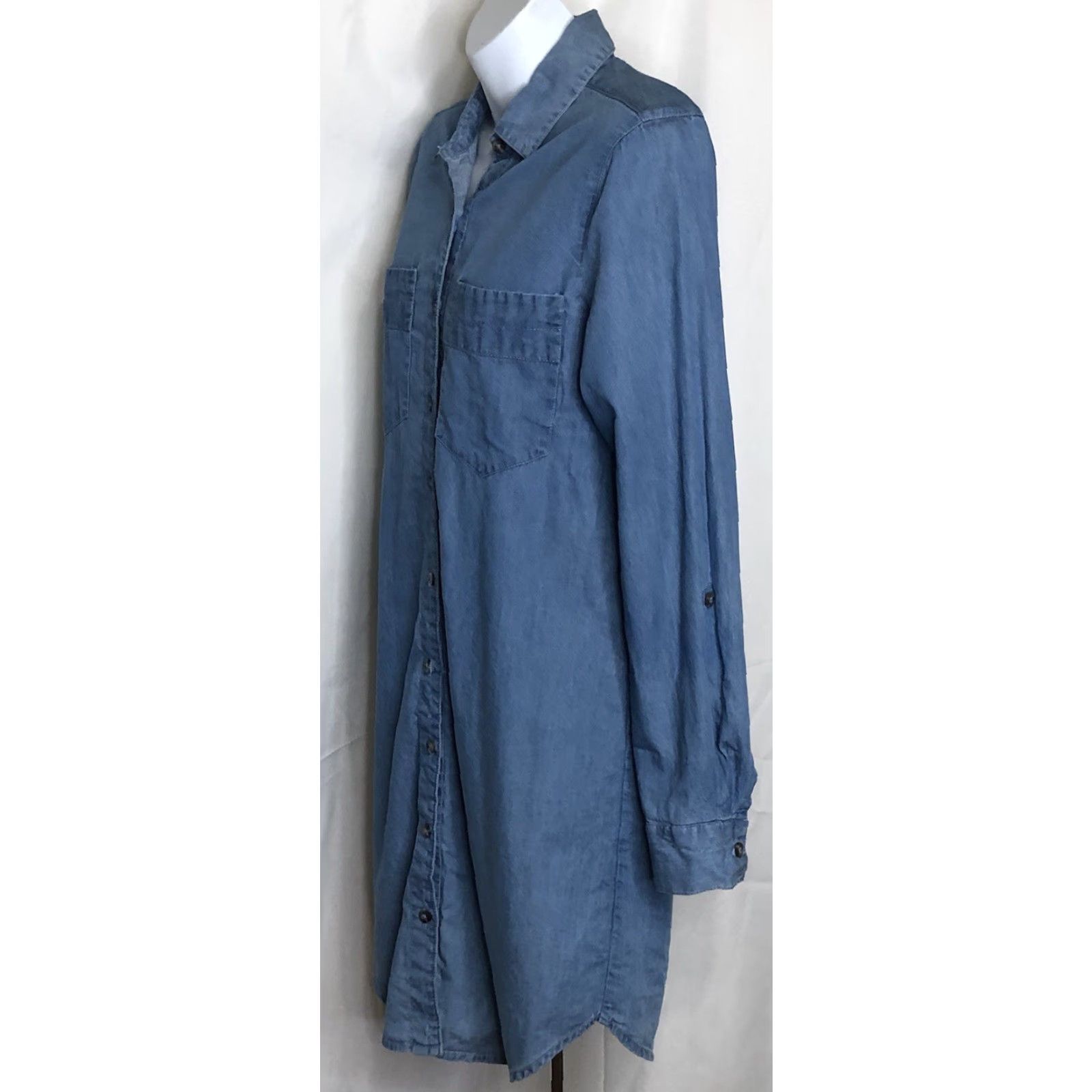 charlotte russe shirt dress Charlotte Russe Women's Blue Jean Shirt Dress Size Med Full Button Down  Pockets