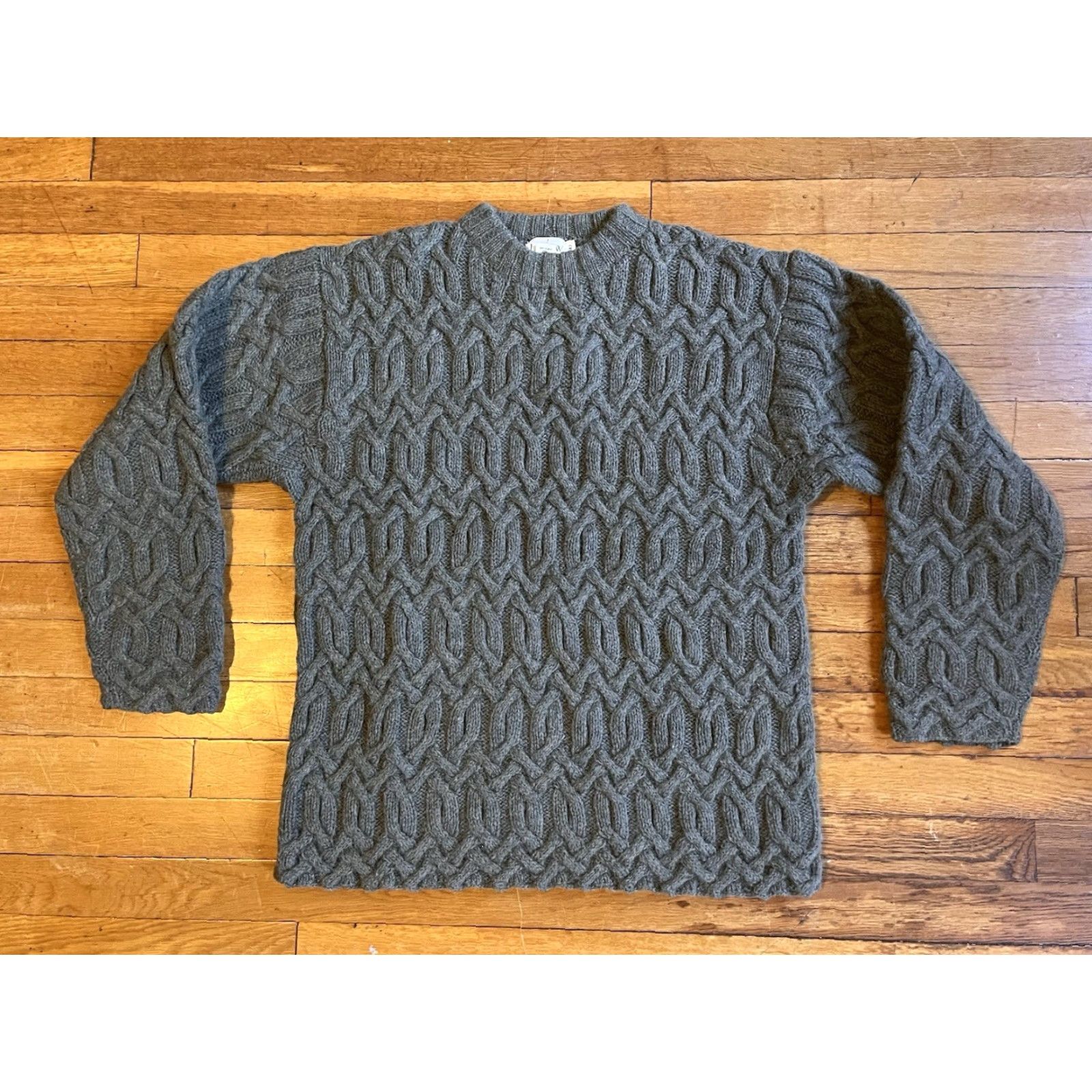 J.Crew VINTAGE J.CREW Wool Cable Knit Aran Fisherman Sweater Men’s XS Gray Pullover Knit Shirt? Size US XS / EU 42 / 0 - 2 Thumbnail