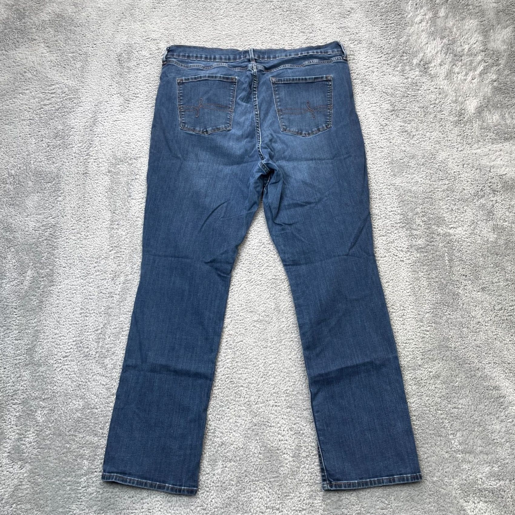Levi's Levis Jeans Womens 18M Blue Denizen Straight Leg Denim Cotton Spandex High Rise 5-Pocket Design Size 40" / US 18 - 2 Thumbnail