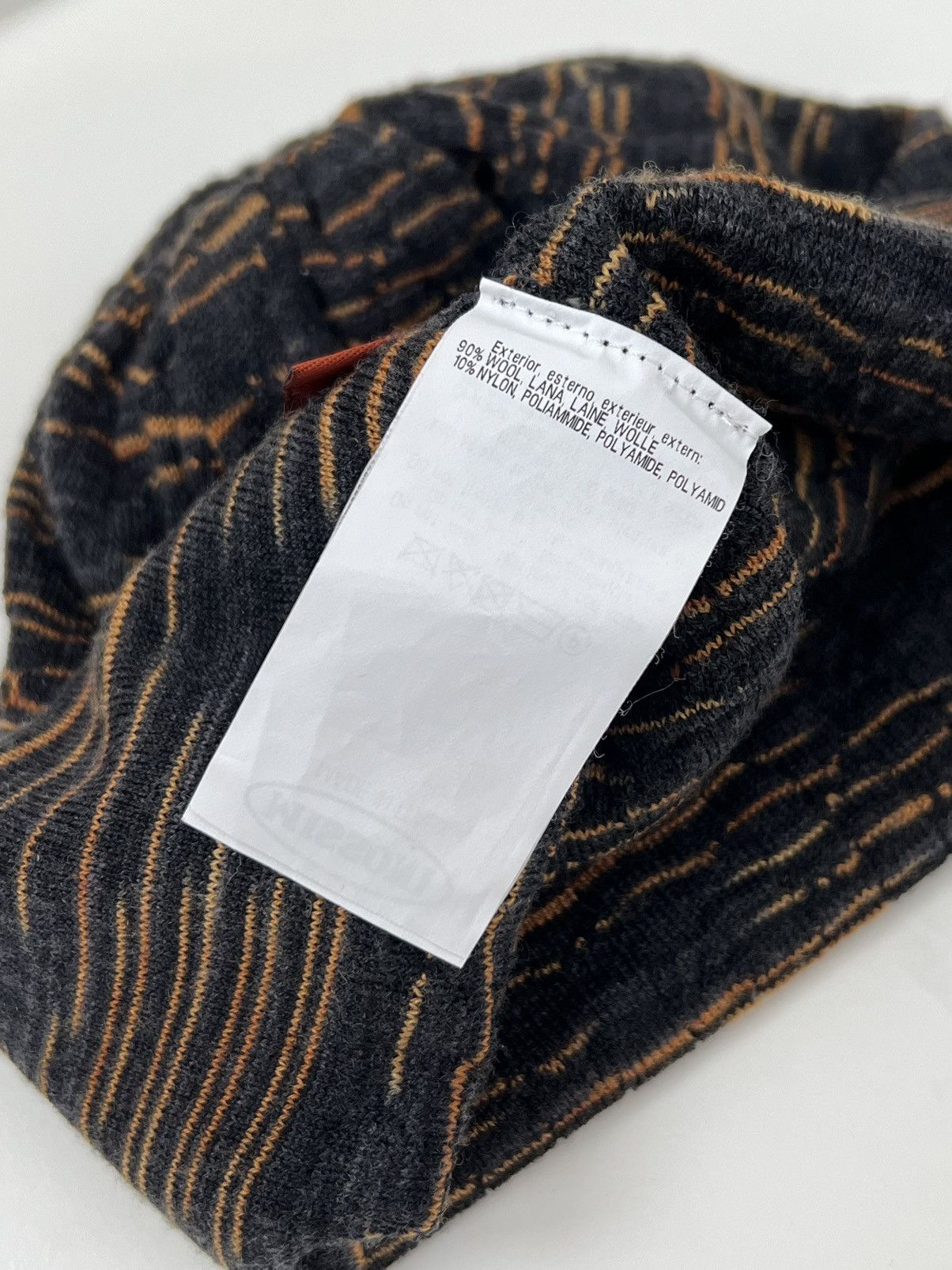 Missoni Missoni Italy Multicolor Striped Wool Logo Beanie Hat Size ONE SIZE - 5 Thumbnail