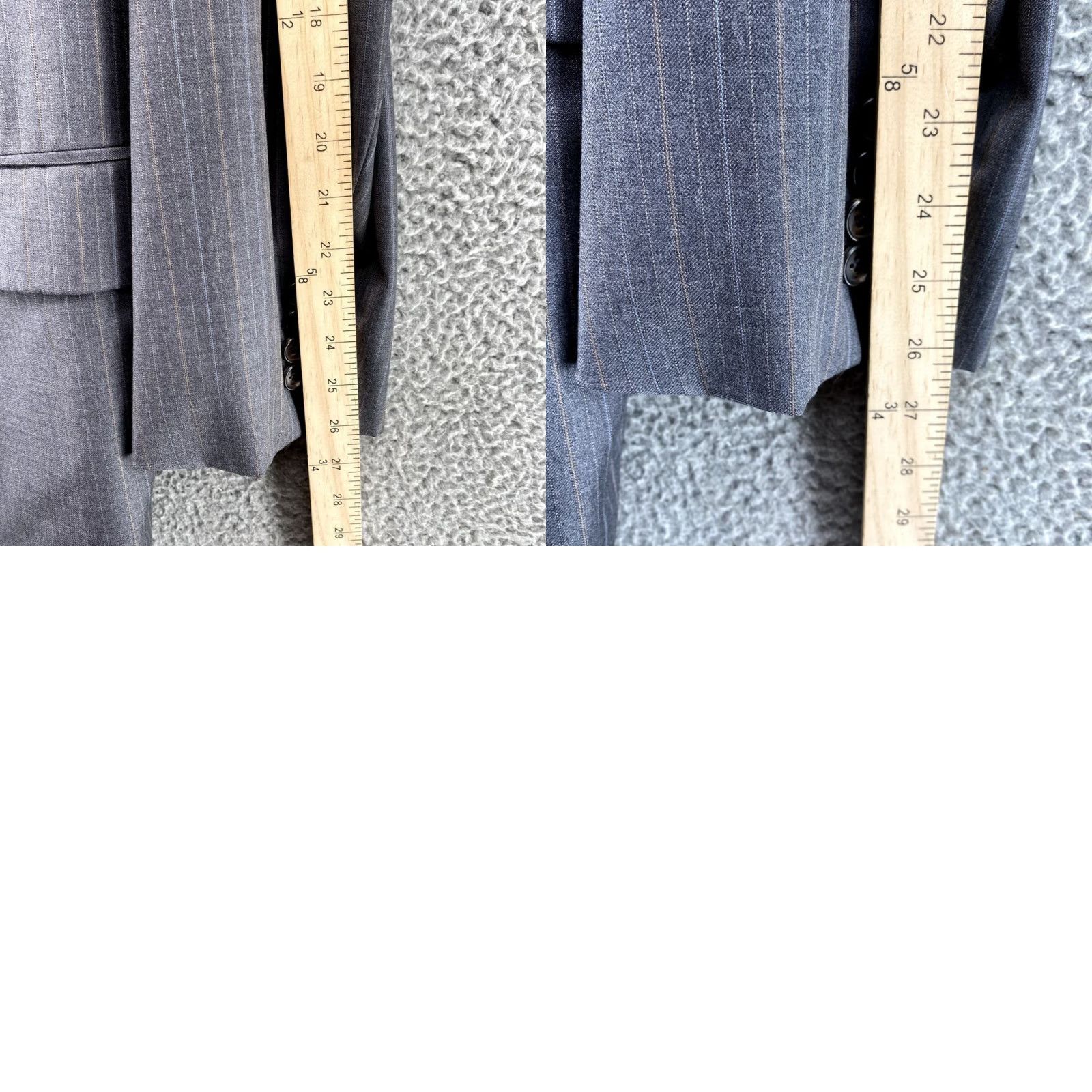 Brooks Brothers Brooks Brothers Blazer Men 46L Gray Pinstripe Hand Tailored Wool Corpcore Size 46R - 10 Thumbnail