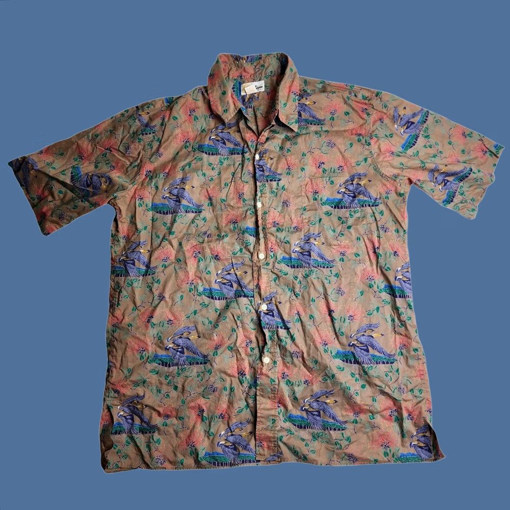 Reyn Spooner Reyn Spooner Shirt XL Cotton Hawaiian Bird Floral Short Sleeve Button-Up Men Multicolor Floral Hawaiian 90s Size US XL / EU 56 / 4 - 1 Thumbnail