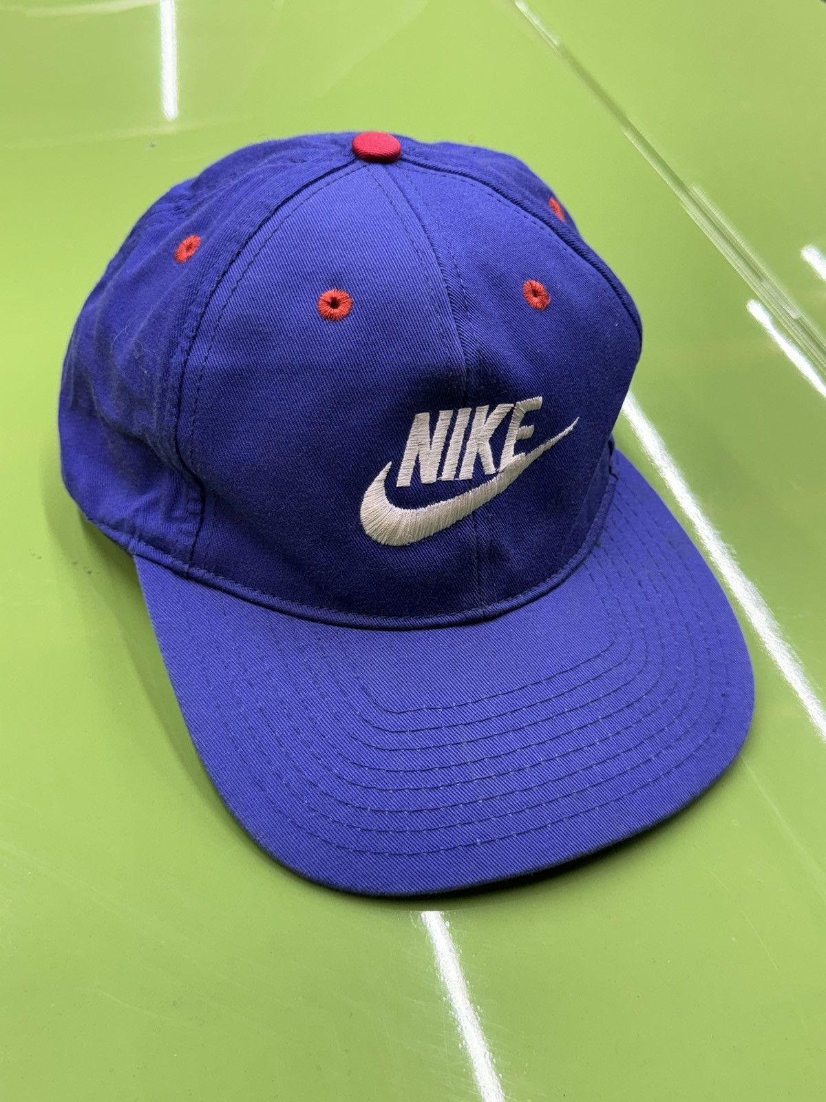 Nike × Vintage Vintage 90s Nike Swoosh SnapBack Hat Taiwan OG Size ONE SIZE - 5 Thumbnail