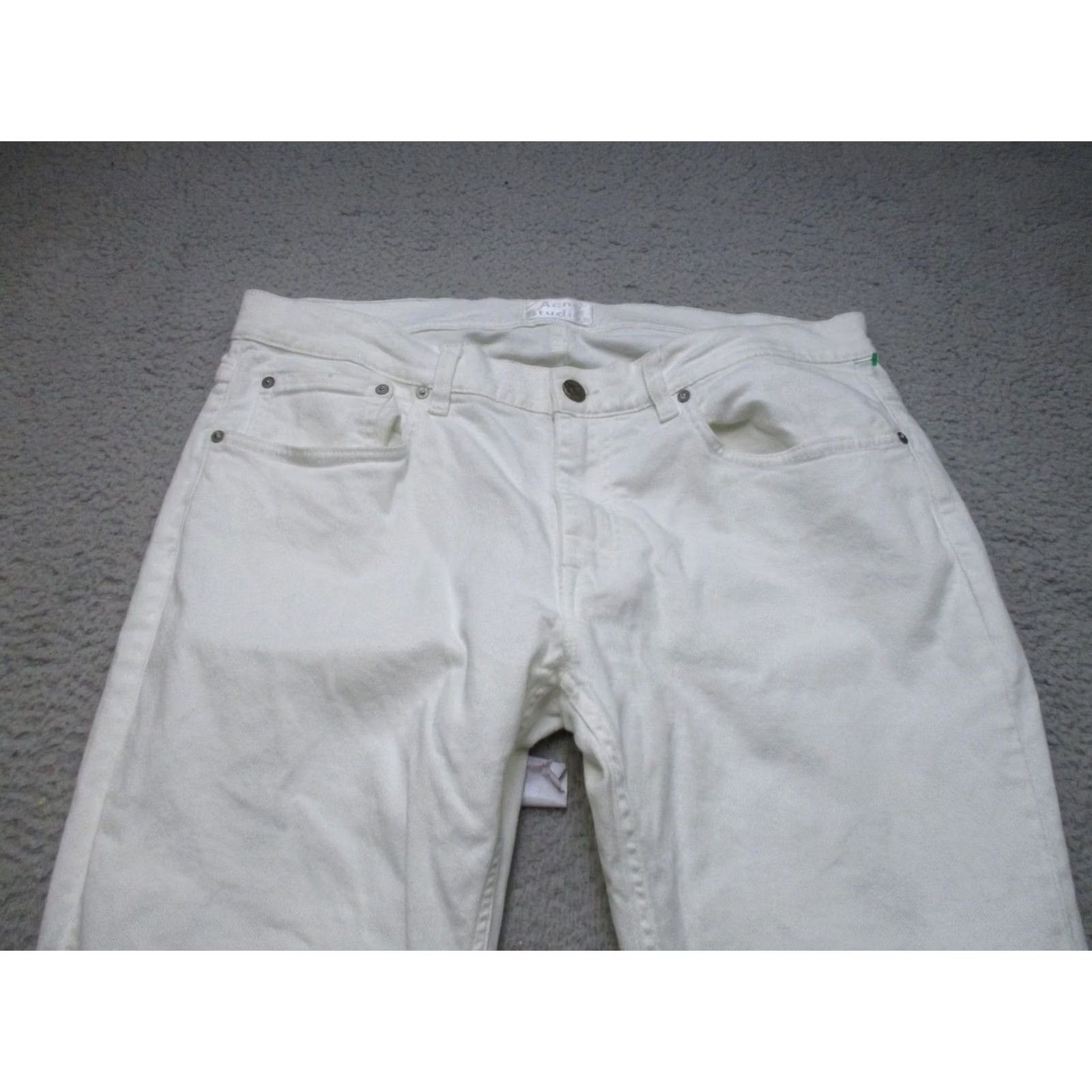 Acne Studios Acne Studios Mens Jeans 36x34 White Ace Slim Fit Stretch Denim Size US 36 / EU 52 - 2 Thumbnail