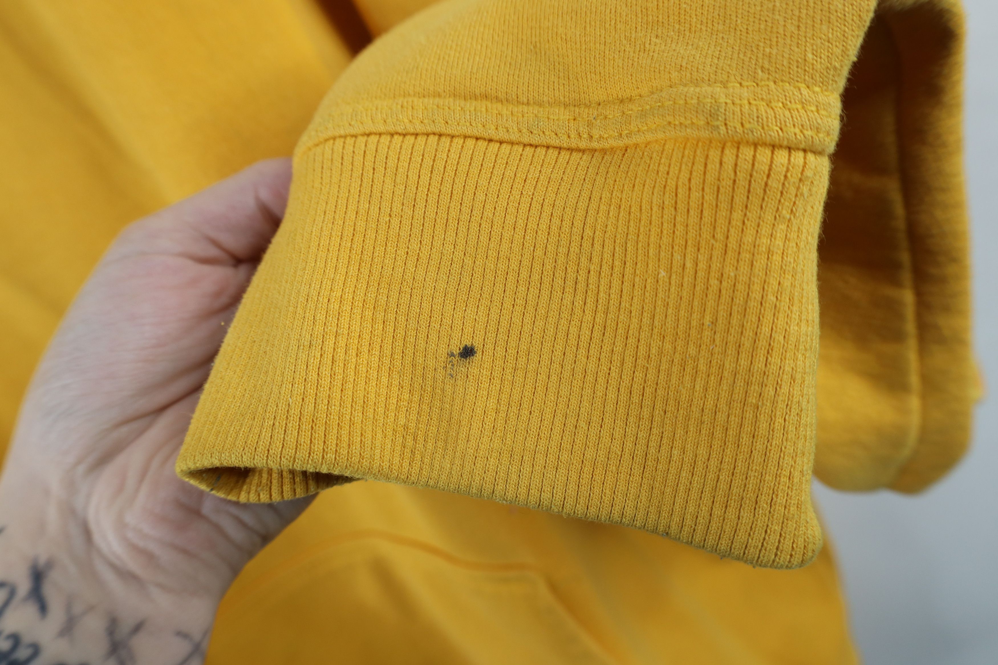 Champion × Vintage Vintage Champion Monochrome Logo Hoodie Sweatshirt Yellow Size US XL / EU 56 / 4 - 6 Thumbnail