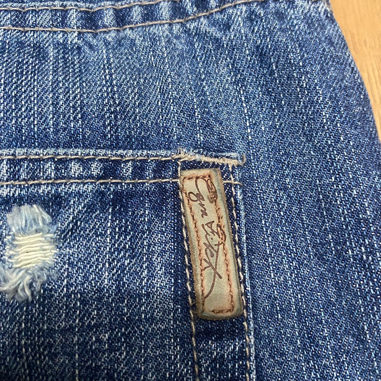 If Six Was Nine Vintage Ezy Distressed Denim Size US 34 / EU 50 - 19 Thumbnail
