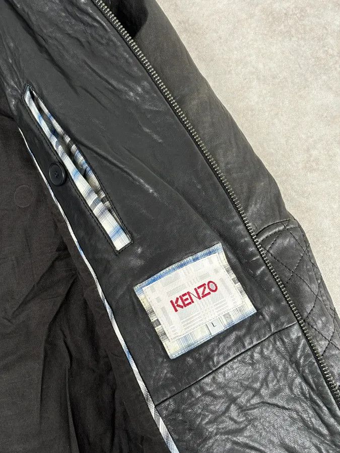 Kenzo Kenzo Black Lamb Leather Premium Jacket Size US L / EU 52-54 / 3 - 10 Thumbnail