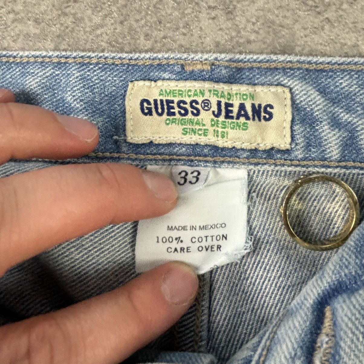 Guess Vintage 90s light wash guess jeans Size US 33 - 9 Thumbnail