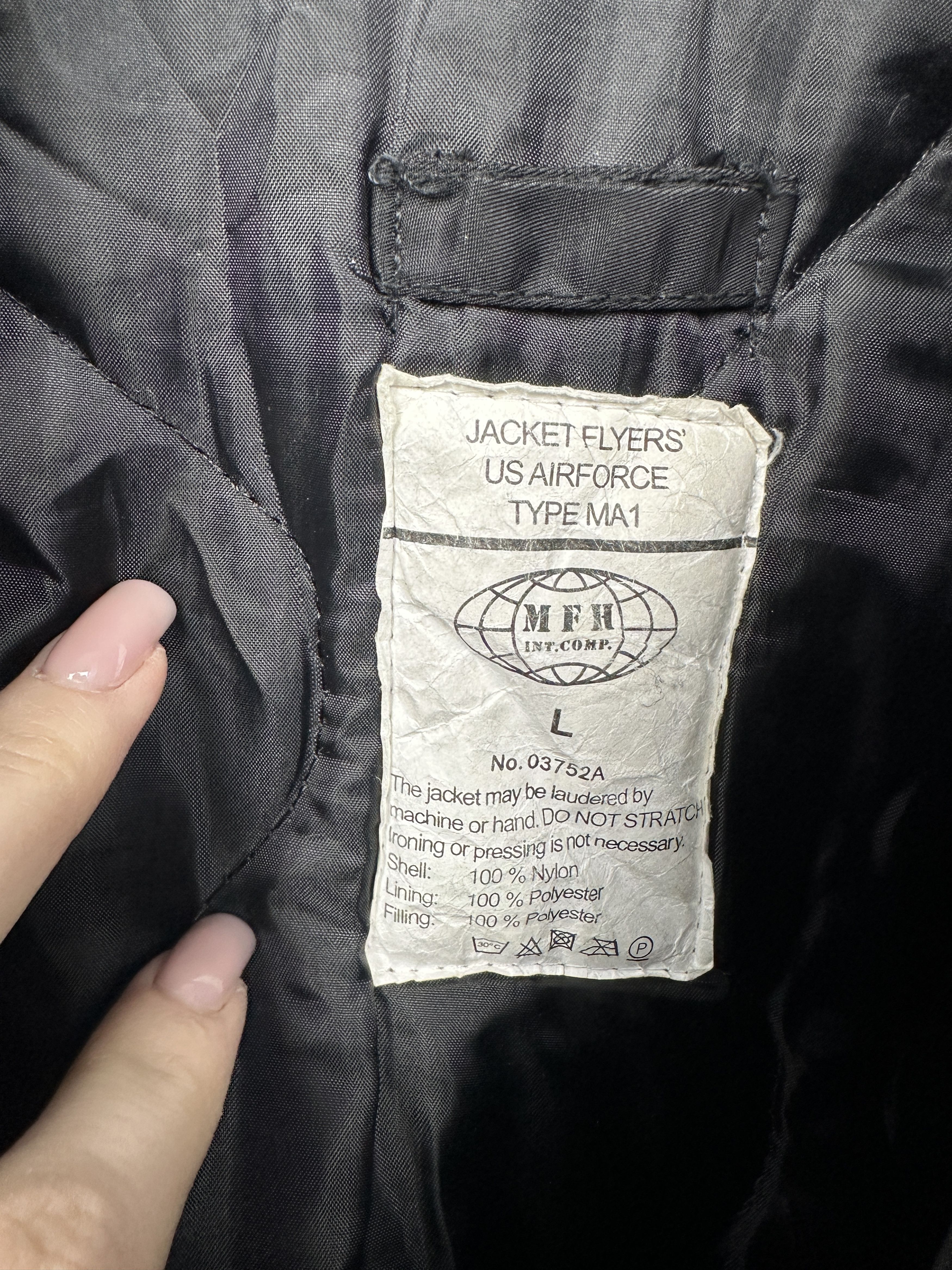 Vintage MFH MA1 Pilot Nylon Bomber Air Force Jacket Vintage Size US L / EU 52-54 / 3 - 5 Thumbnail