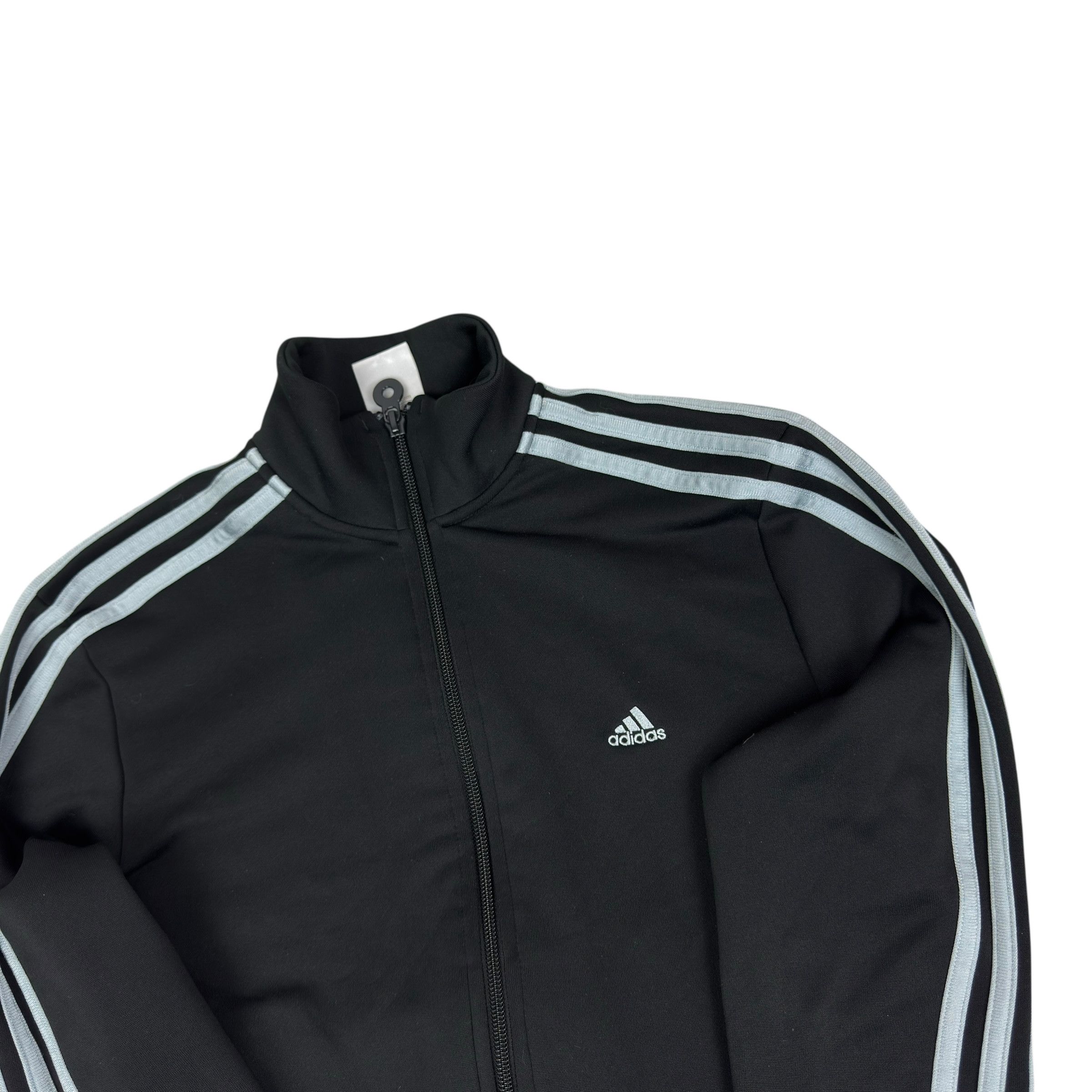 Adidas Adidas Women Black Gray Logo Originals 3-Stripe Track Jacket Size S / US 4 / IT 40 - 3 Thumbnail