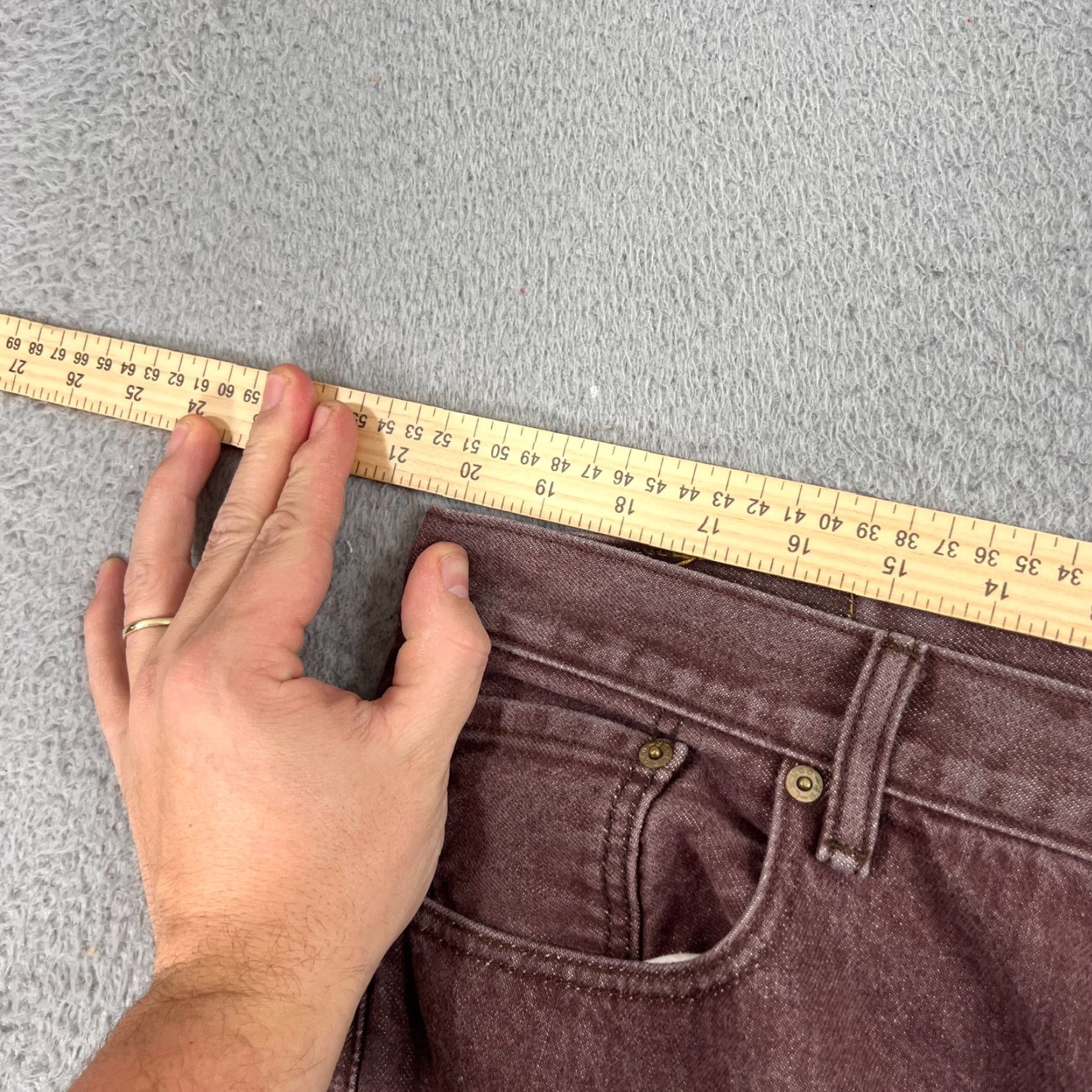 Levi's VINTAGE Levi's 501XX Jeans Mens 42x32 Brown Denim Straight 5-Pocket Regular Fit Cowboy Theme Mens Size US 42 / EU 58 - 5 Thumbnail