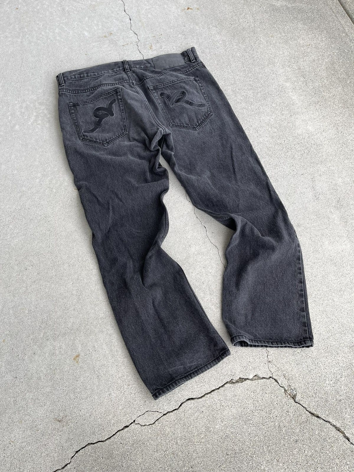 Rocawear Vintage Y2K Rocawear Baggy Embroidered Black Denim Jeans Size US 38 / EU 54 - 1 Thumbnail