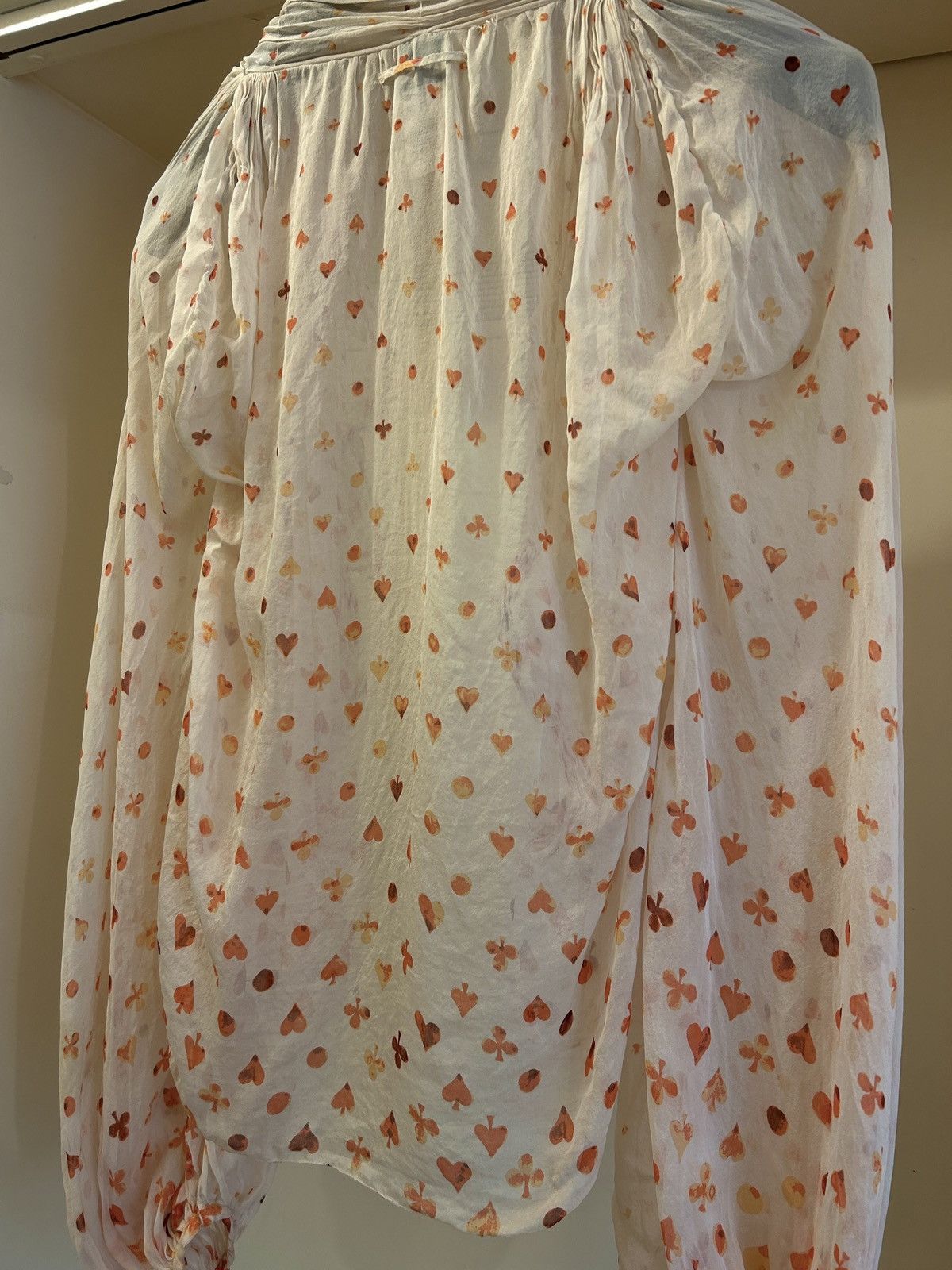 Jean Paul Gaultier Vintage pleated silk blouse with printed pattern Size M / US 6-8 / IT 42-44 - 10 Thumbnail