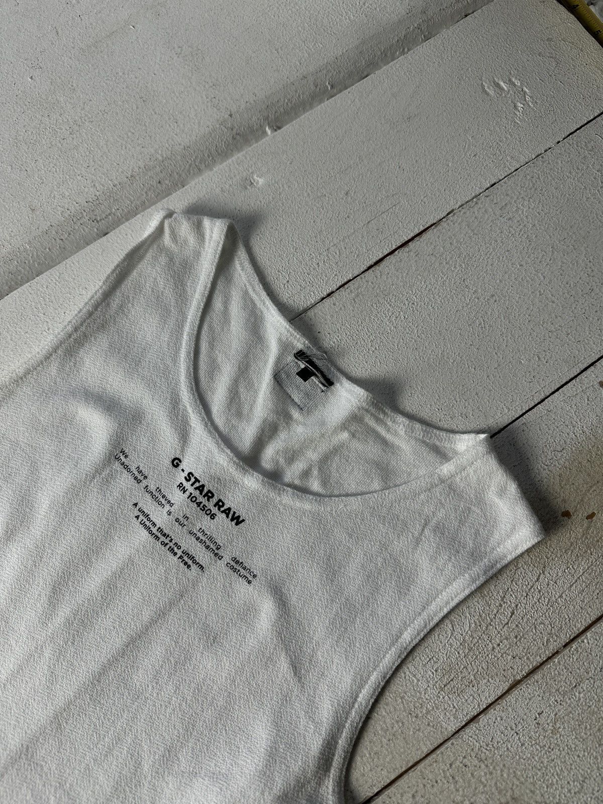 G-Star 🚨VINTAGE BIG LOGO G STAR RAW SLEEVELESS TANK T SHIRT RARE Size US S / EU 44-46 / 1 - 2 Thumbnail