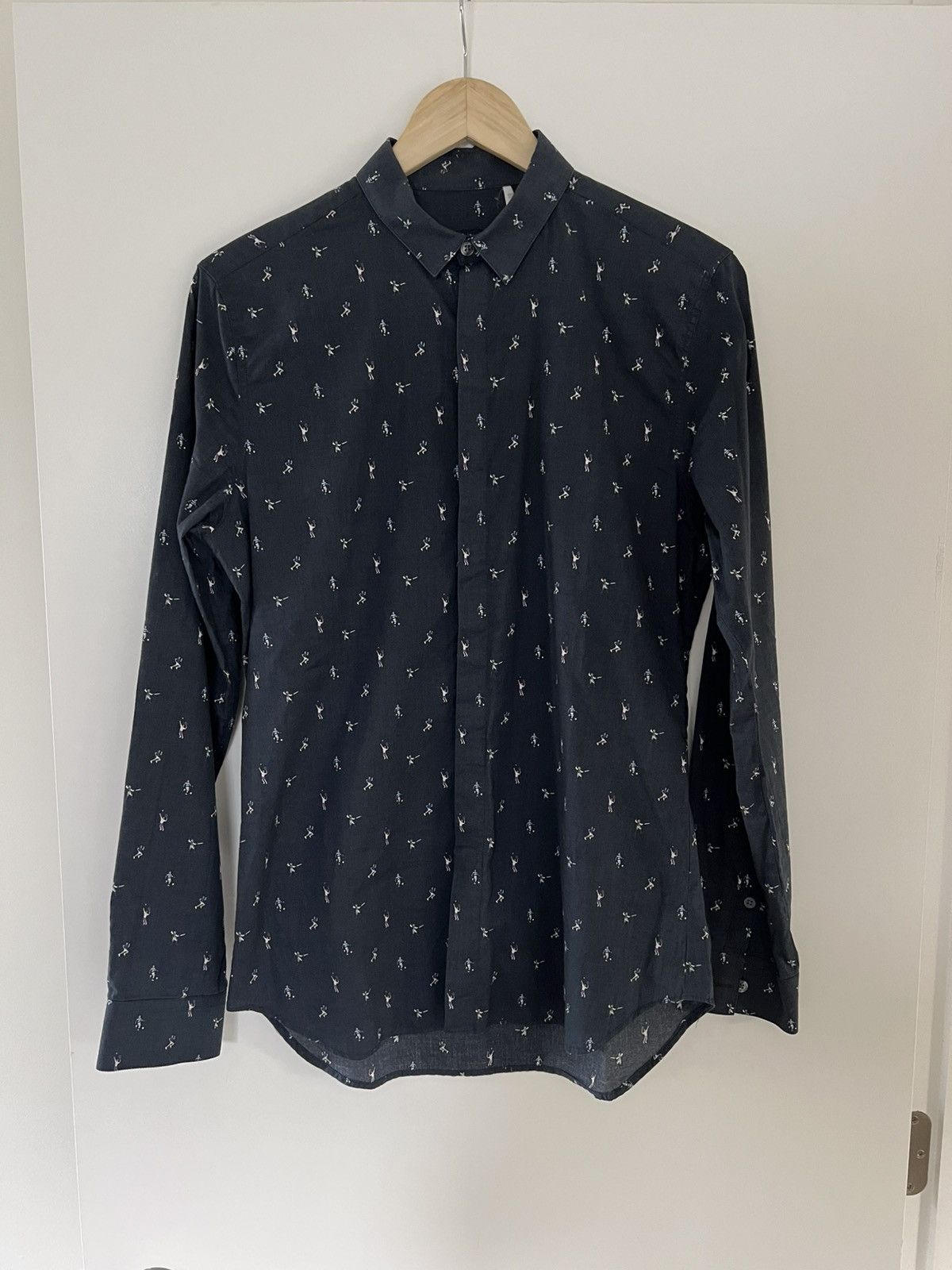Paul Smith PS Paul Smith Navy Athlete Print Shirt Size US S / EU 44-46 / 1 - 1 Thumbnail
