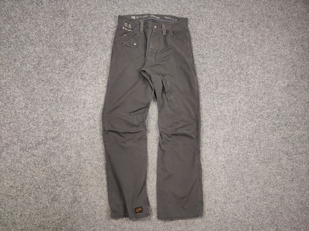 G-Star Vintage G star Raw 5204 Cargo Elwood Gray Bondage Pants Size US 32 / EU 48 - 8 Thumbnail