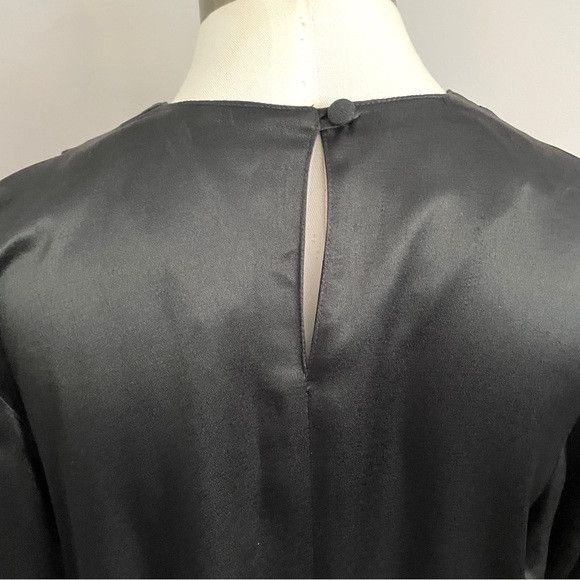 Vintage Vintage 80s Black Long Sleeve Batwing Satin Blouse - M Size M / US 6-8 / IT 42-44 - 7 Thumbnail