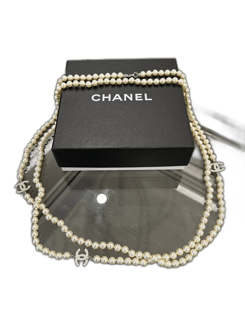 Chanel Chanel Pearl Double C Logo Double-Layer Necklace Size ONE SIZE - 1 Thumbnail