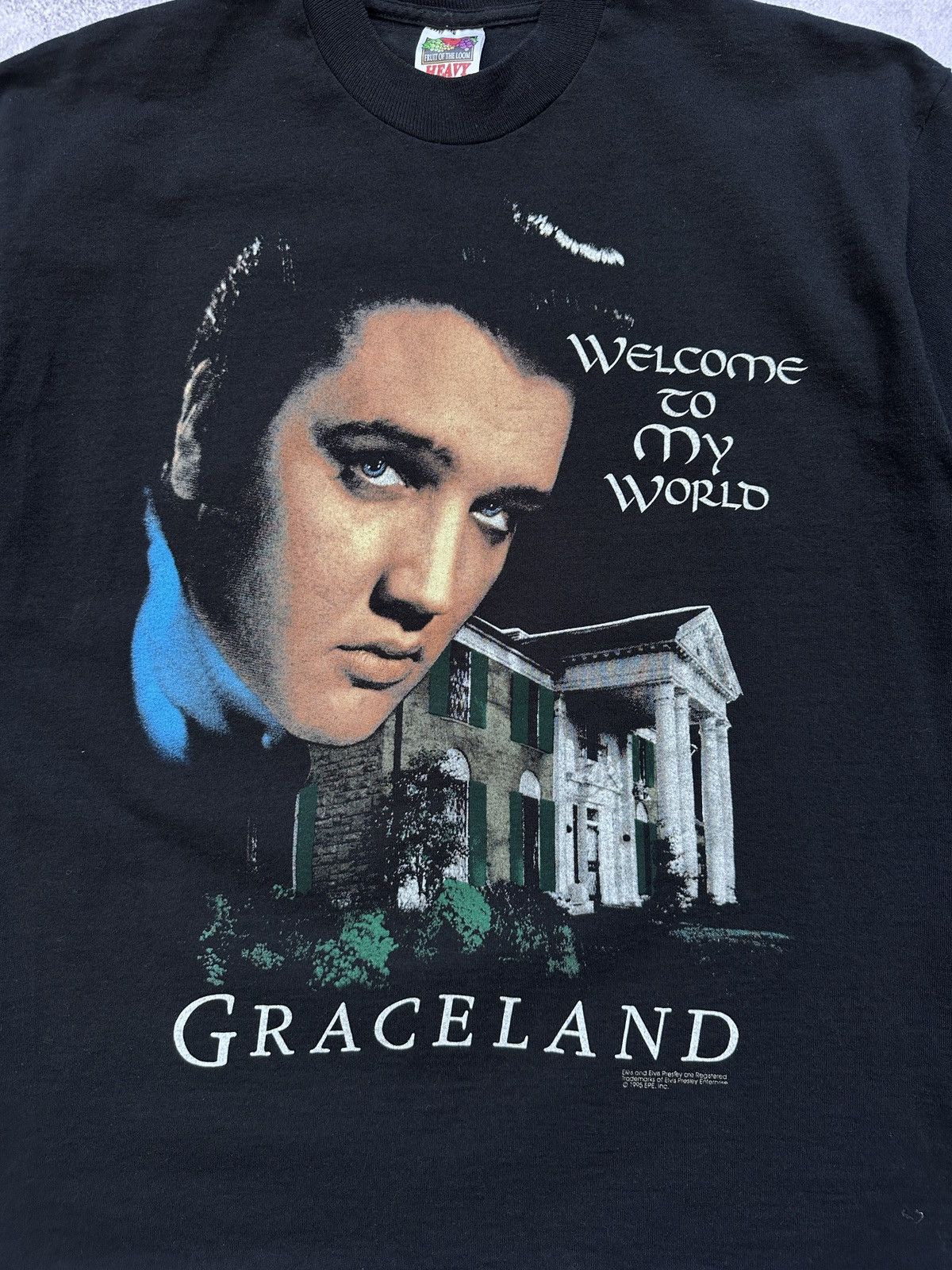 Band Tees Elvis Presley Vintage 1995 T-Shirt Graceland Single Stitch Size US M / EU 48-50 / 2 - 2 Thumbnail