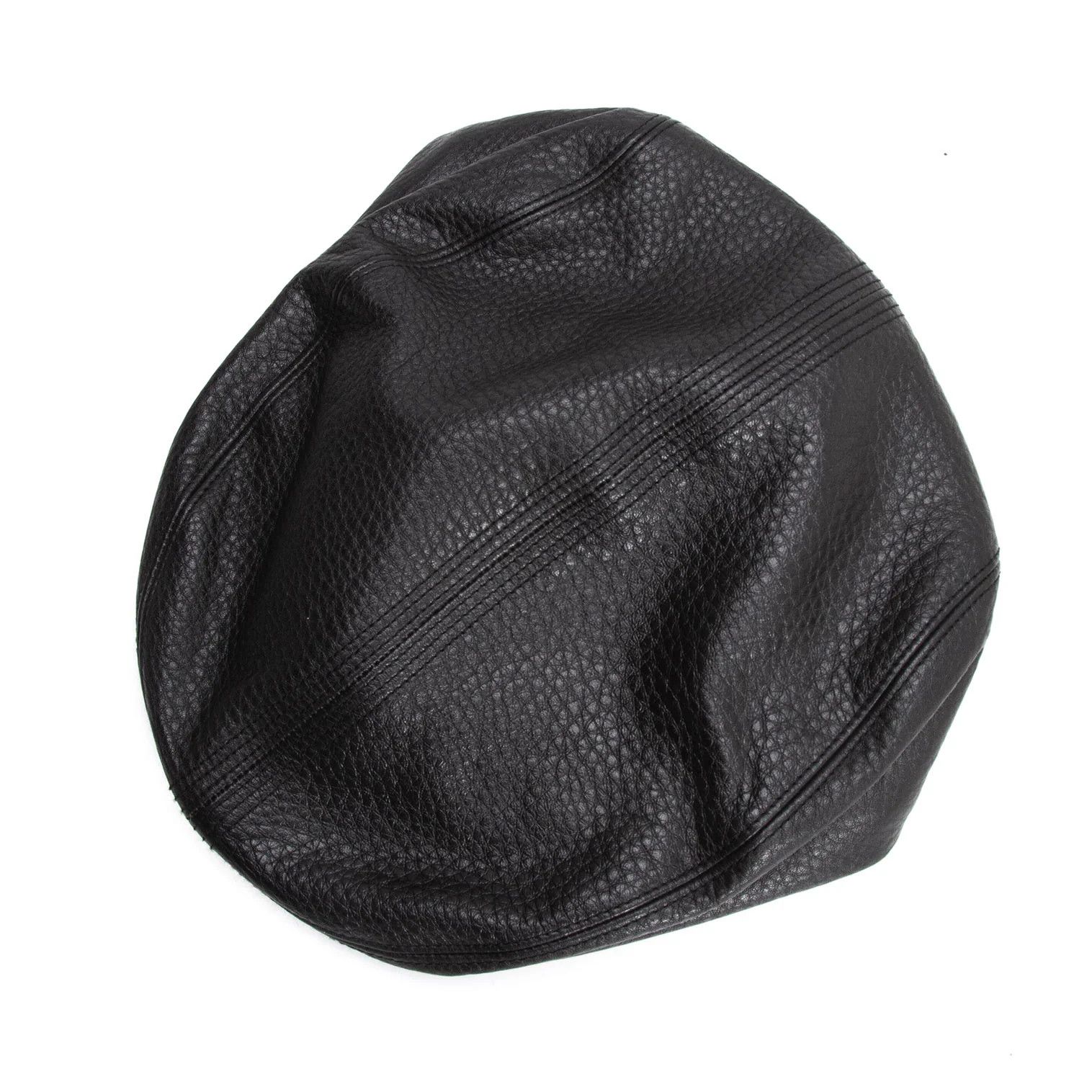 Jean Paul Gaultier Buffalo Embroidered Cow Leather Hunching Hat in Black Size ONE SIZE - 7 Thumbnail