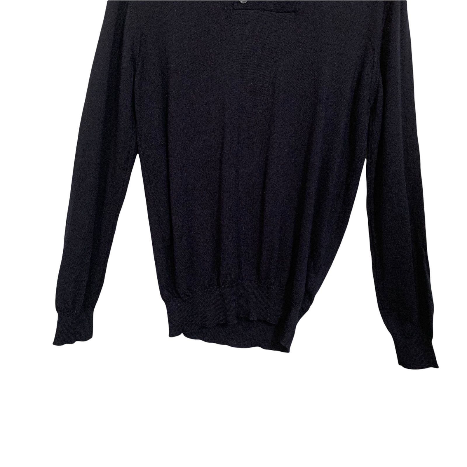 Zara Zara Men's Heritage Navy Blue Wool Sweater XL Classic Jumper Size US XL / EU 56 / 4 - 4 Thumbnail