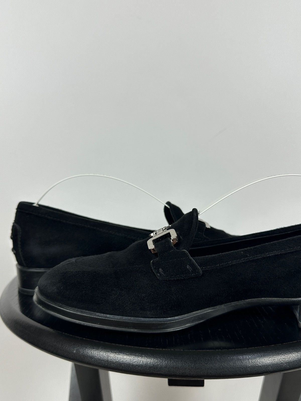 Tod's Tod’s Black Suede Horsebit Buckle Loafers Size US 6.5 / IT 36.5 - 20 Thumbnail