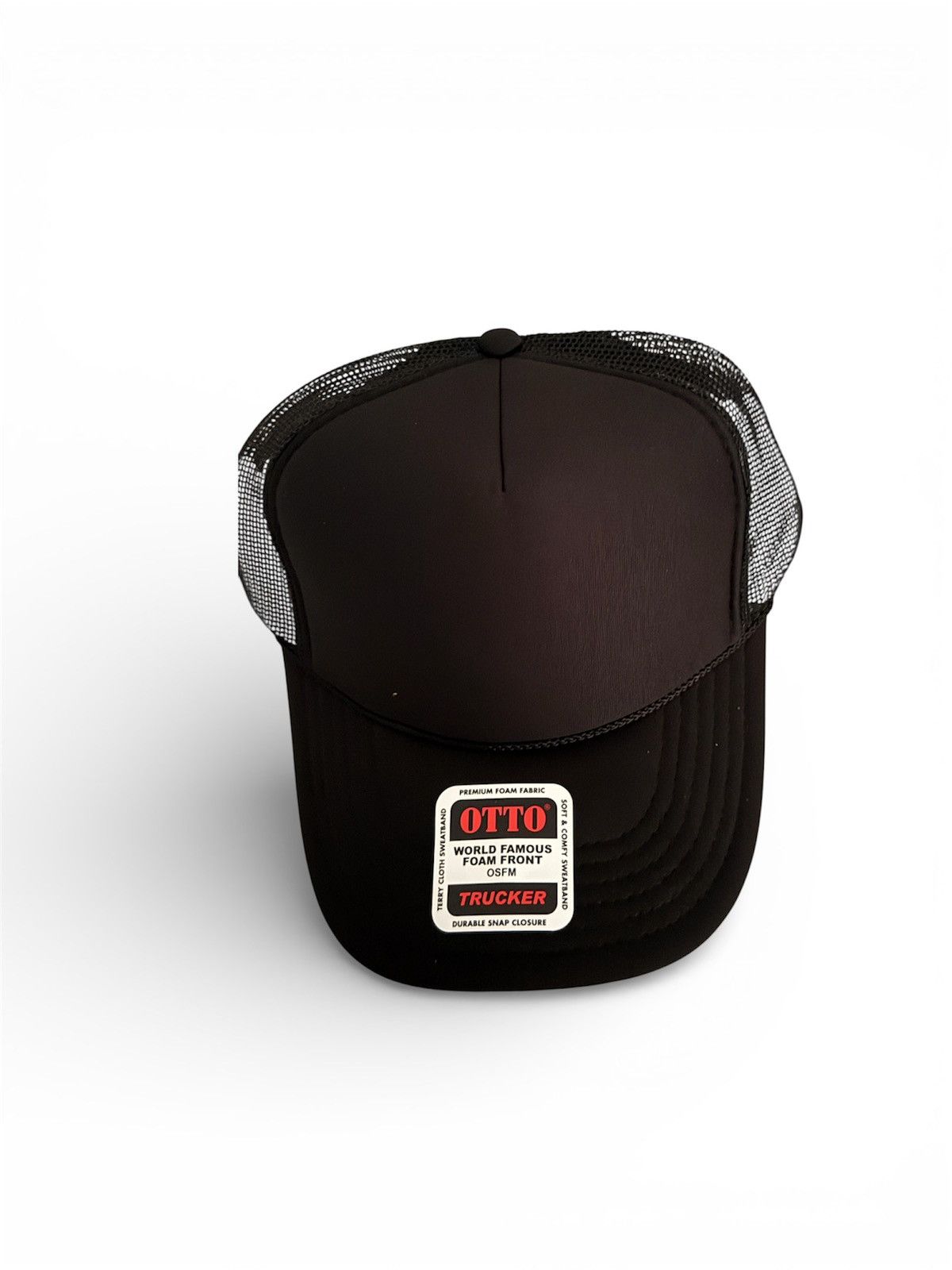 Otto Otto Trucker Hat Black New Plain Size ONE SIZE - 6 Thumbnail