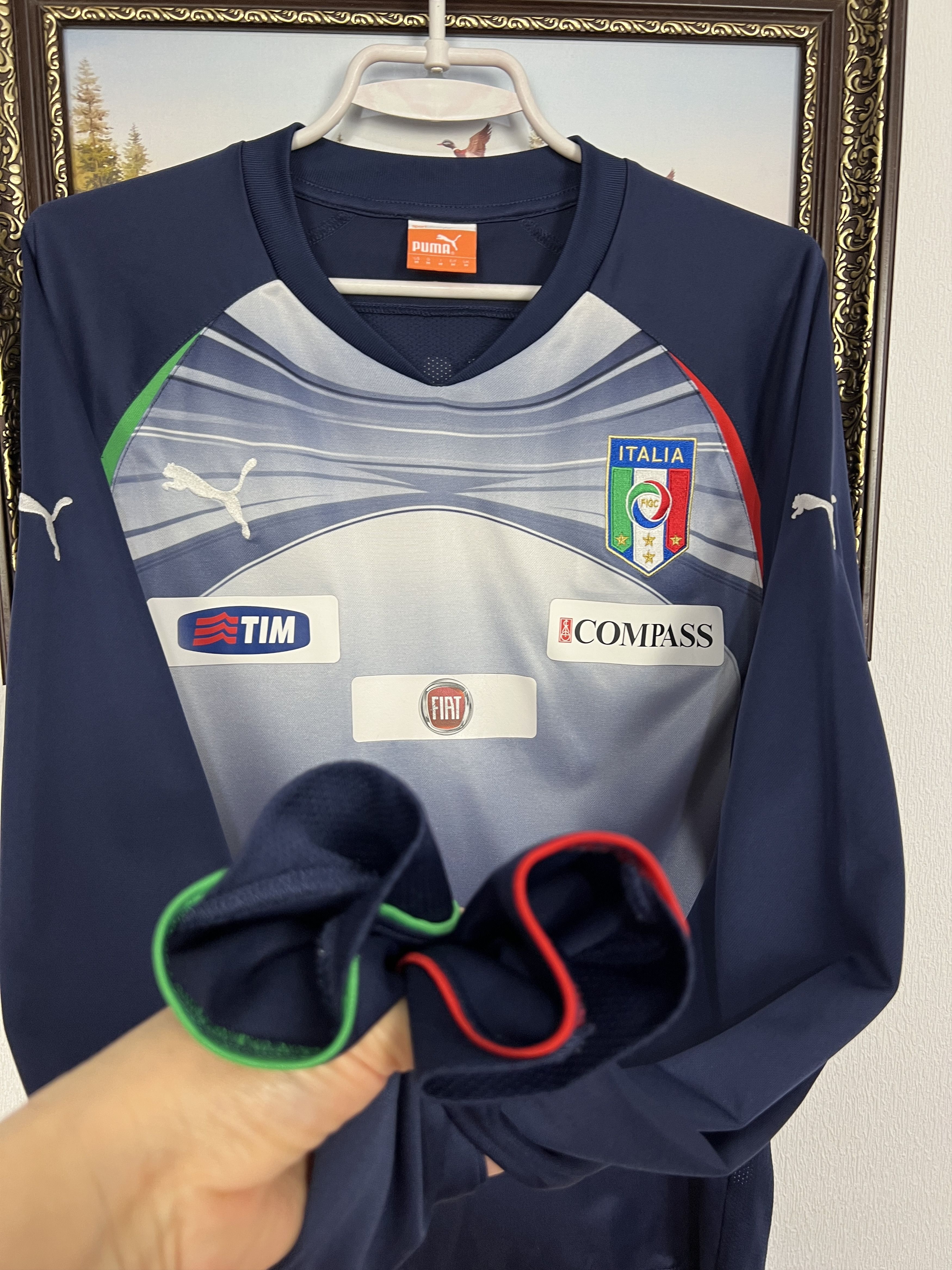 Puma Italy Train Shirt Long Sleeve Player Issue Football Maglia Size US M / EU 48-50 / 2 - 5 Thumbnail