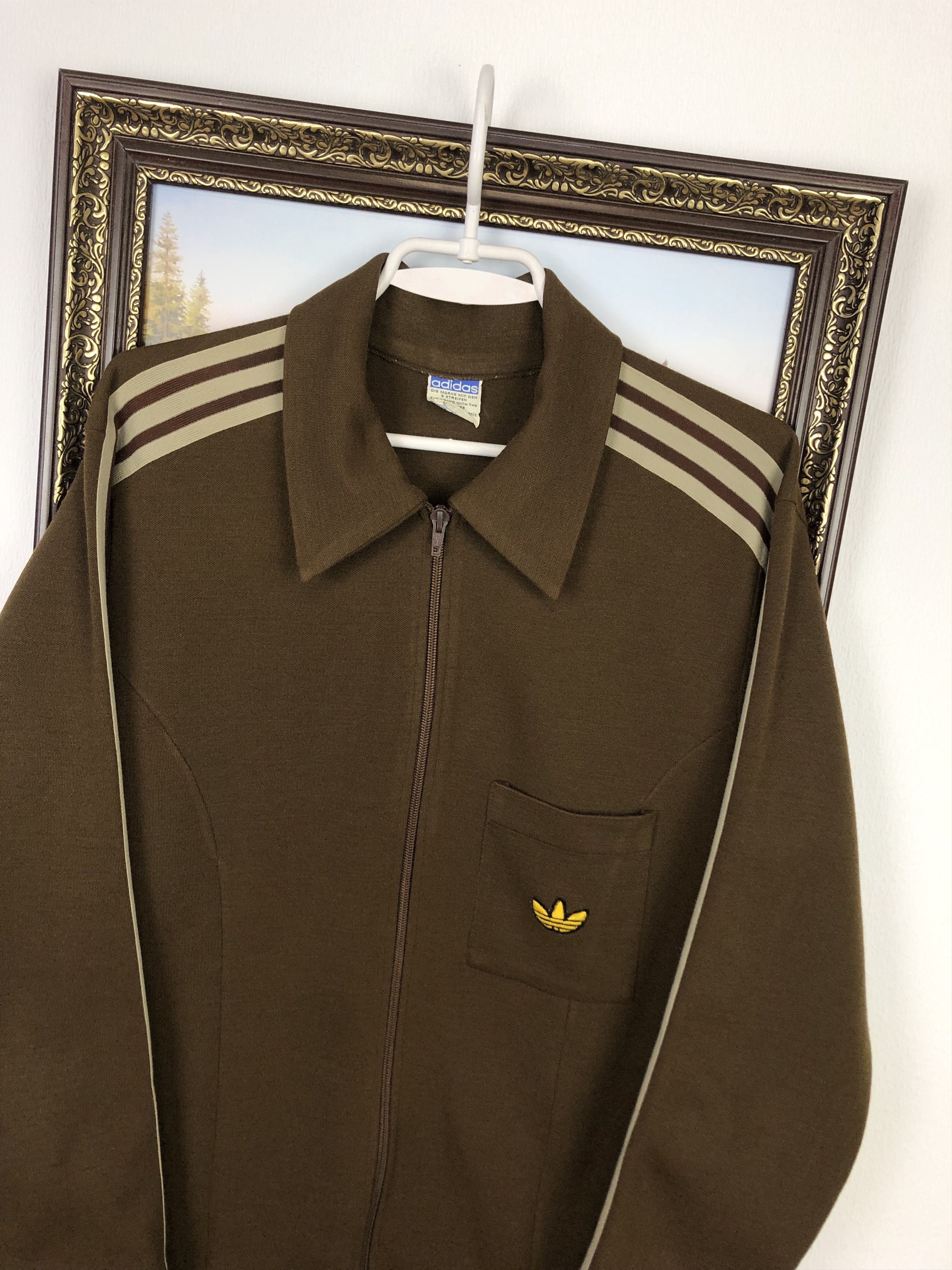 Adidas Vintage 80's Adidas Schwahn West Germany Jacket Brown Track Size US M / EU 48-50 / 2 - 3 Thumbnail